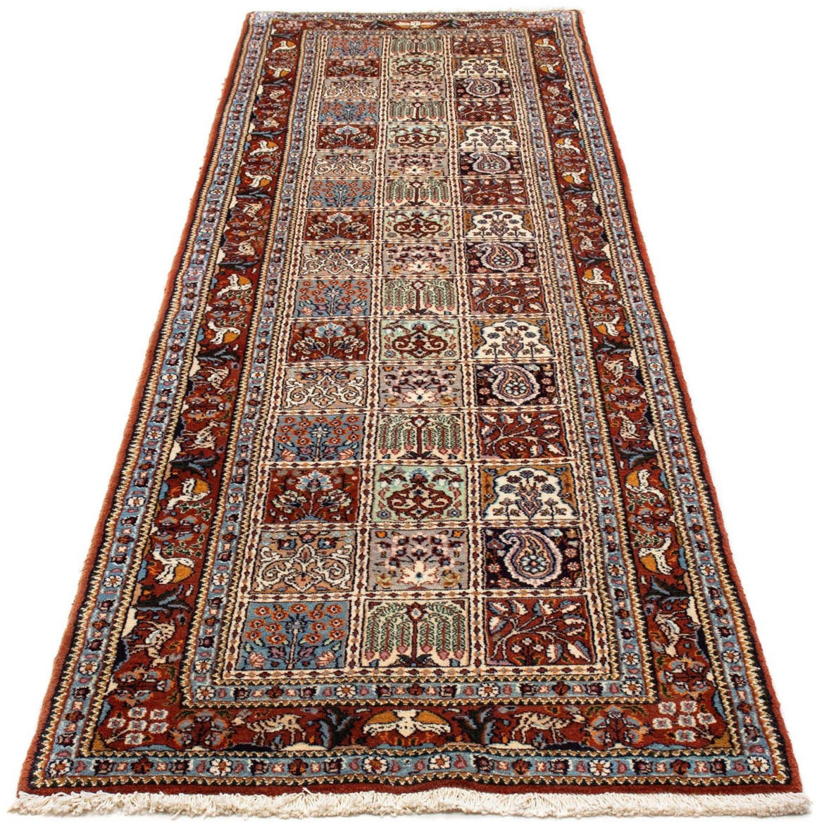 Image of morgenland Hochflor-Läufer »Moud Medaillon Beige 287 x 82 cm«, rechteckig, 1 mm Höhe, Unikat mit Zertifikat bei Ackermann Versand Schweiz