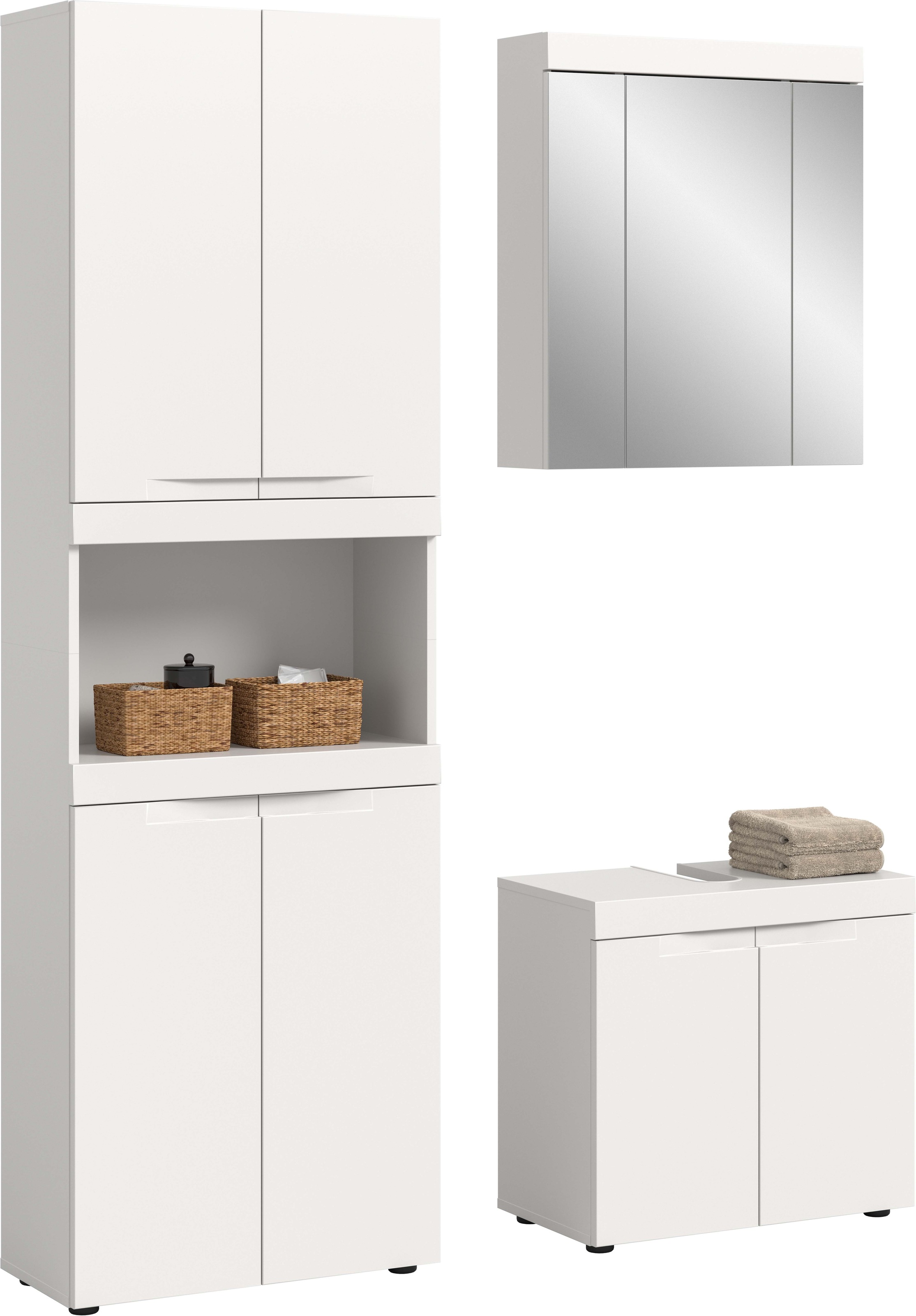 Image of GOODproduct Badmöbel-Set "MAOI, 3-tlg. Badkombi, hochwertige MDF Front, optional mit Beleuchtung"