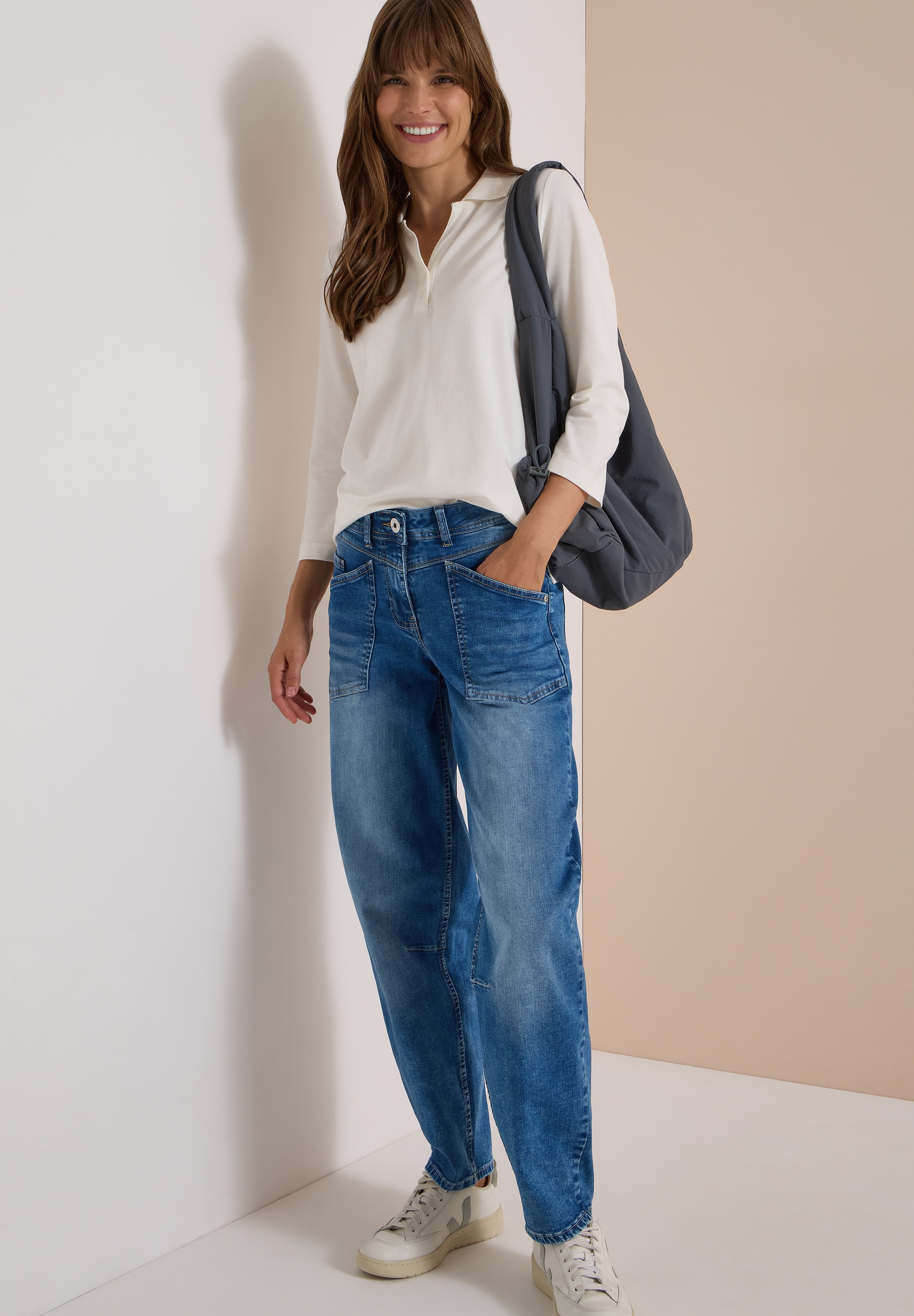 Cecil Loose-fit-Jeans »Style Scarlett« mit Barrel Legs / Stretch und 5-Pocket-Style