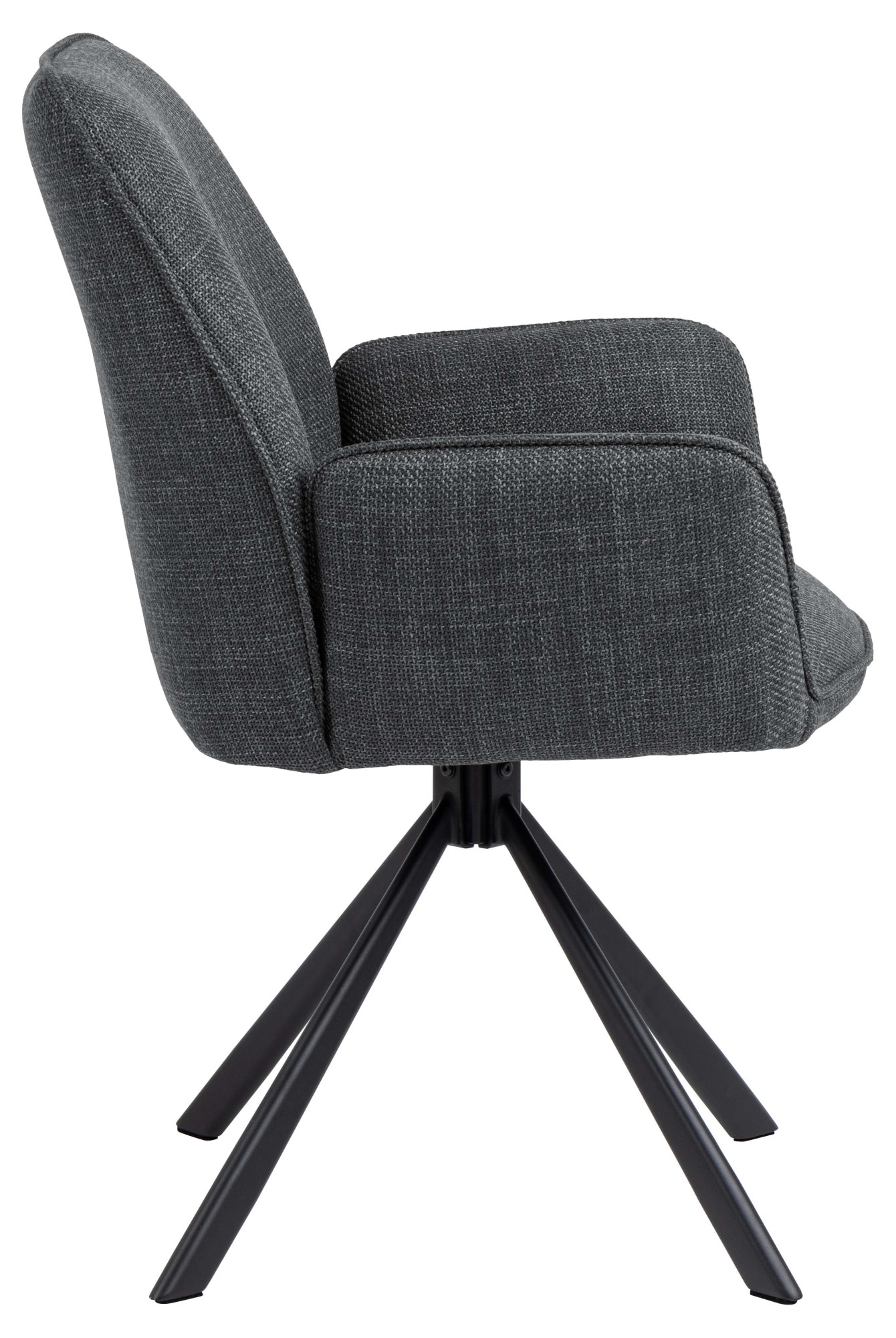 ACTONA GROUP Chaise de salle à manger »Glenda 2er-Set, 360° drehbar, mit Armlehnen, in mehreren Farben« () rembourré, avec accoudoir, pieds en acier noir, pivotant, lot de 2