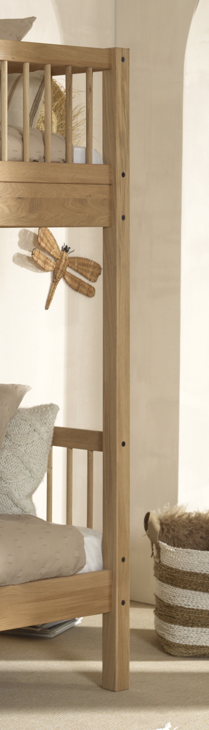 Vipack Etagenbett »Eiche massiv, Made in Europe, langlebige Qualität« B/H/T ca. 208x176x98cm, Schublade+unterer Rausfallschutz optional,  2 Lattenroste, wahlweise mit oder ohne Bettschublade und Absturzschutz
