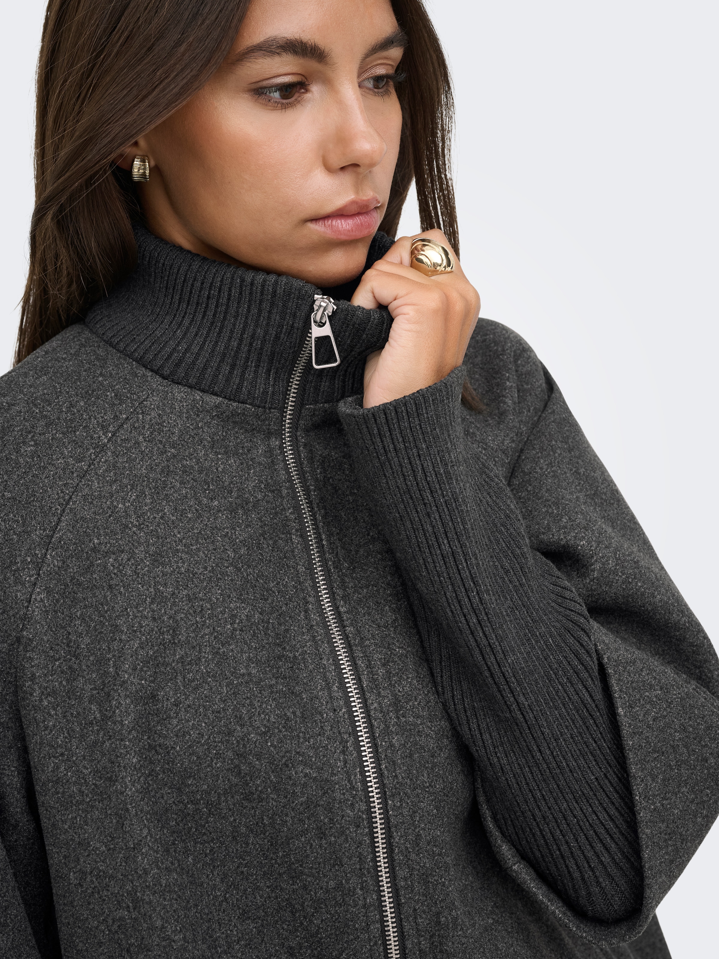JDY Veste courte »JDYMEMORY RIB SHORT JACKET OTW NOOS« Kunstfaser