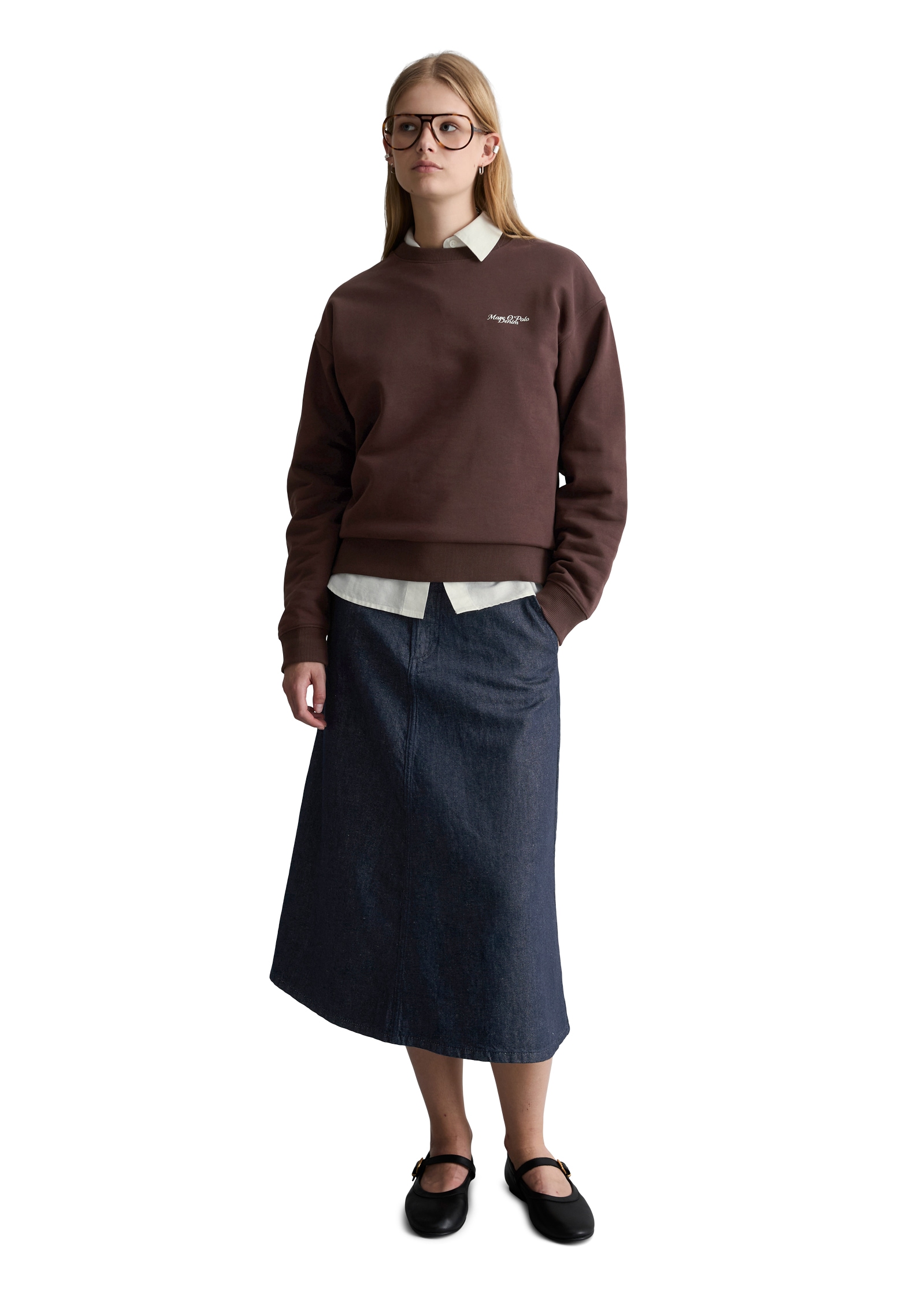Marc O'Polo DENIM Sweat-shirt , oversize aus softem French Terry, Rückenprint
