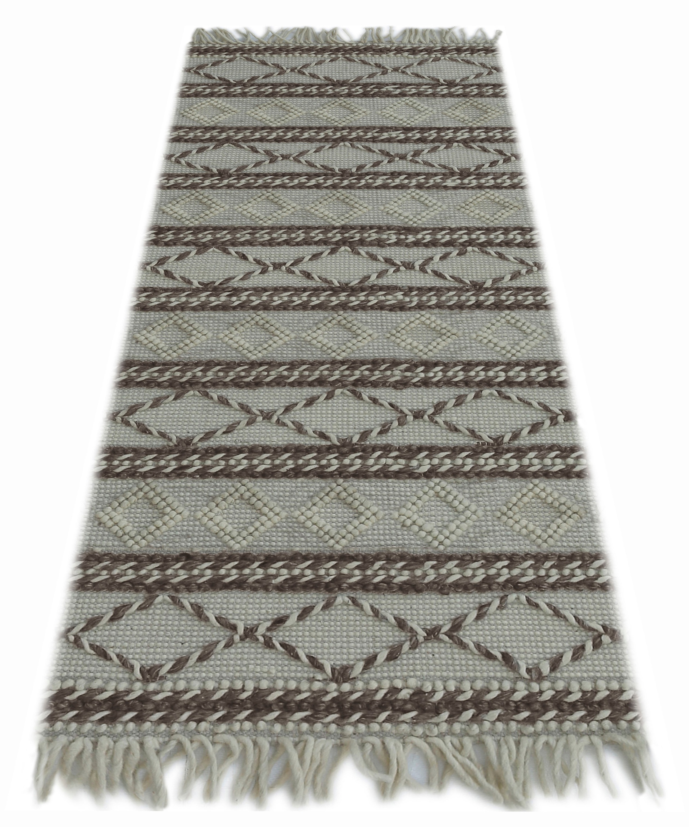 Image of andas Läufer »Anda«, rechteckig, 13 mm Höhe, in Strick-Optik, mit Fansen, Wohnzimmer, Schlafzimmer, Esszimmer bei Ackermann Versand Schweiz