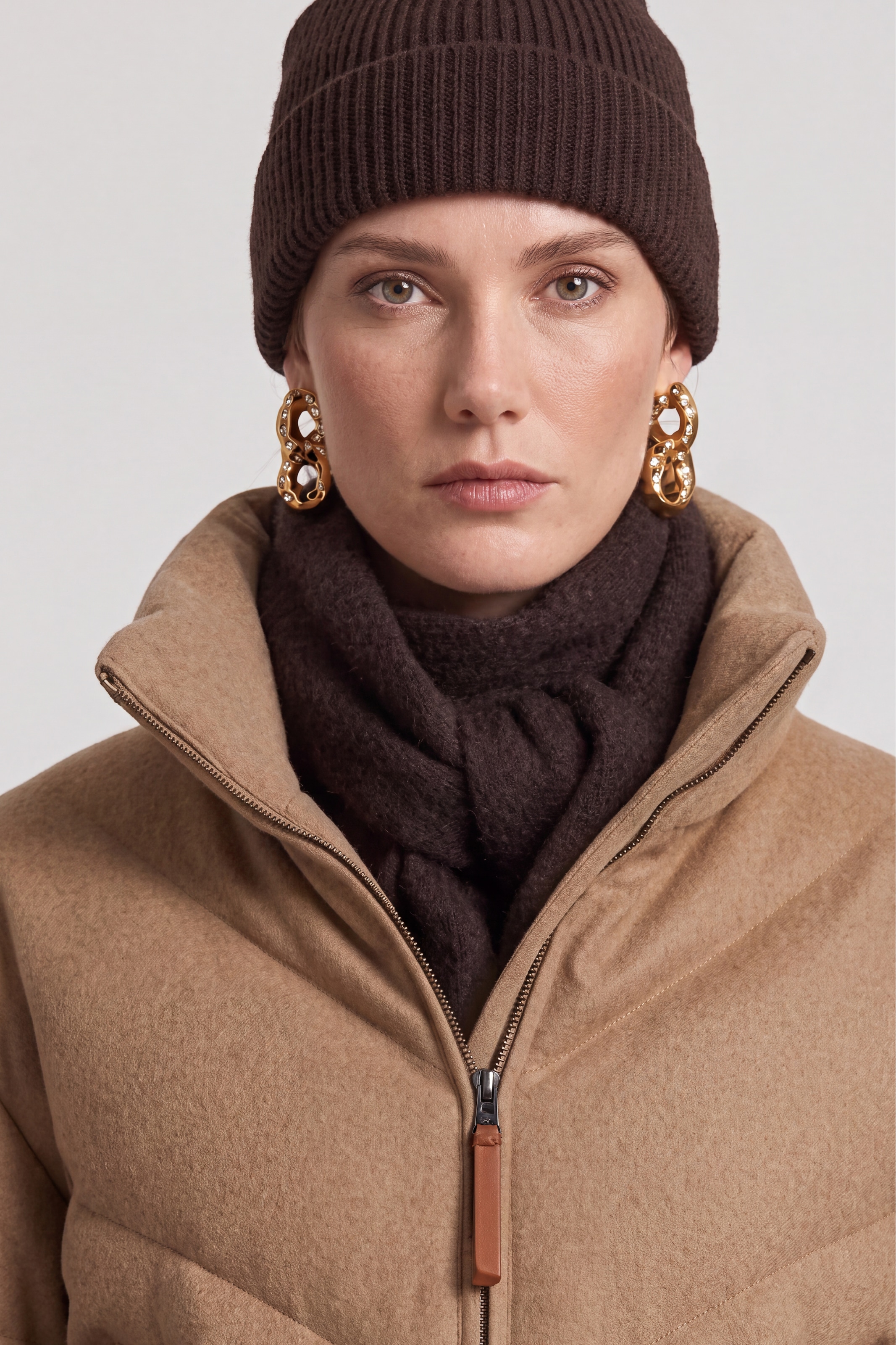 RICHROYAL Steppjacke ohne Kapuze aus Woll-Mix, Regular fit mit Stehkragen