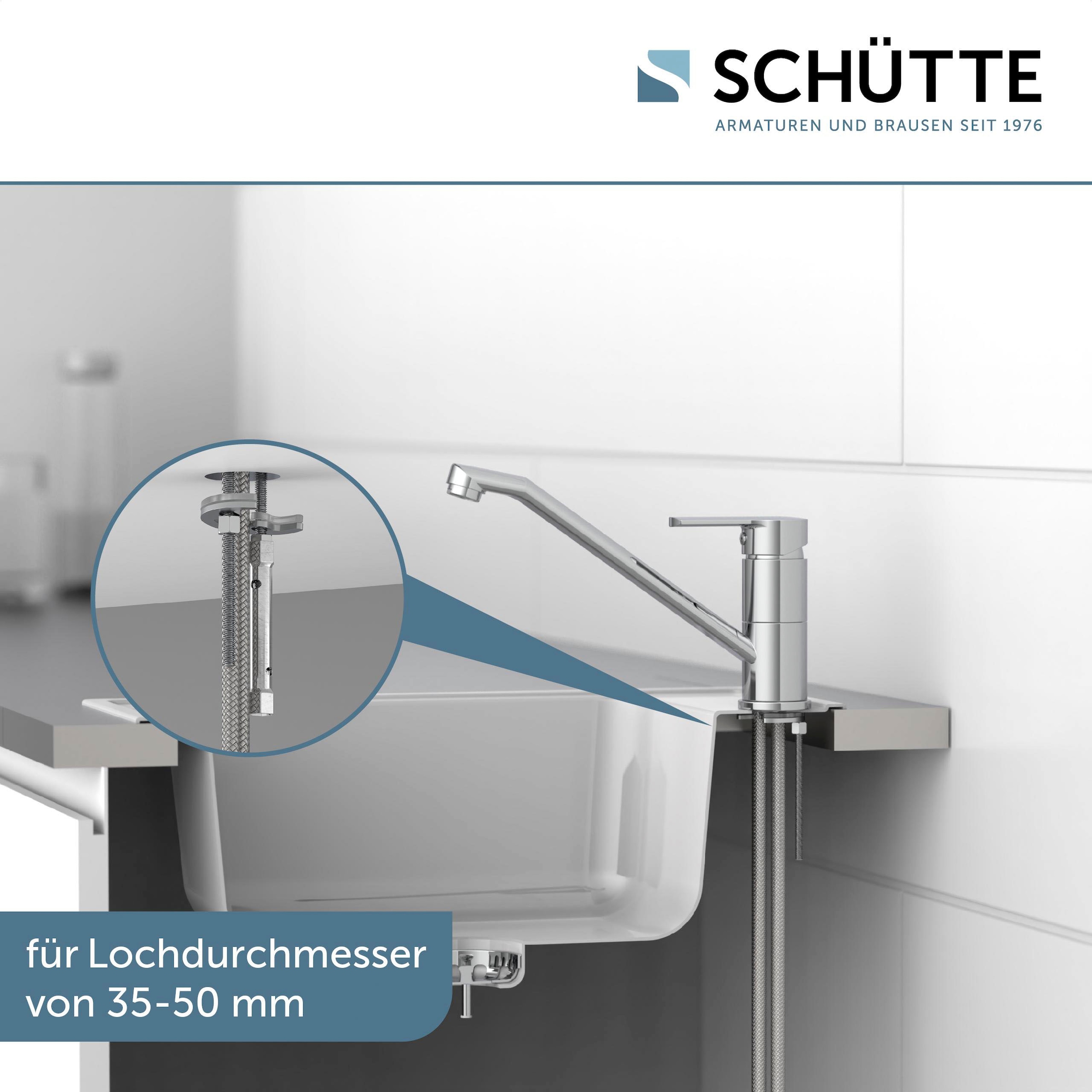 Schütte Spültischarmatur »Main«, Wasserhahn mit Wassersparfunktion, 360° schwenkbar, Chrom, Hochdruck