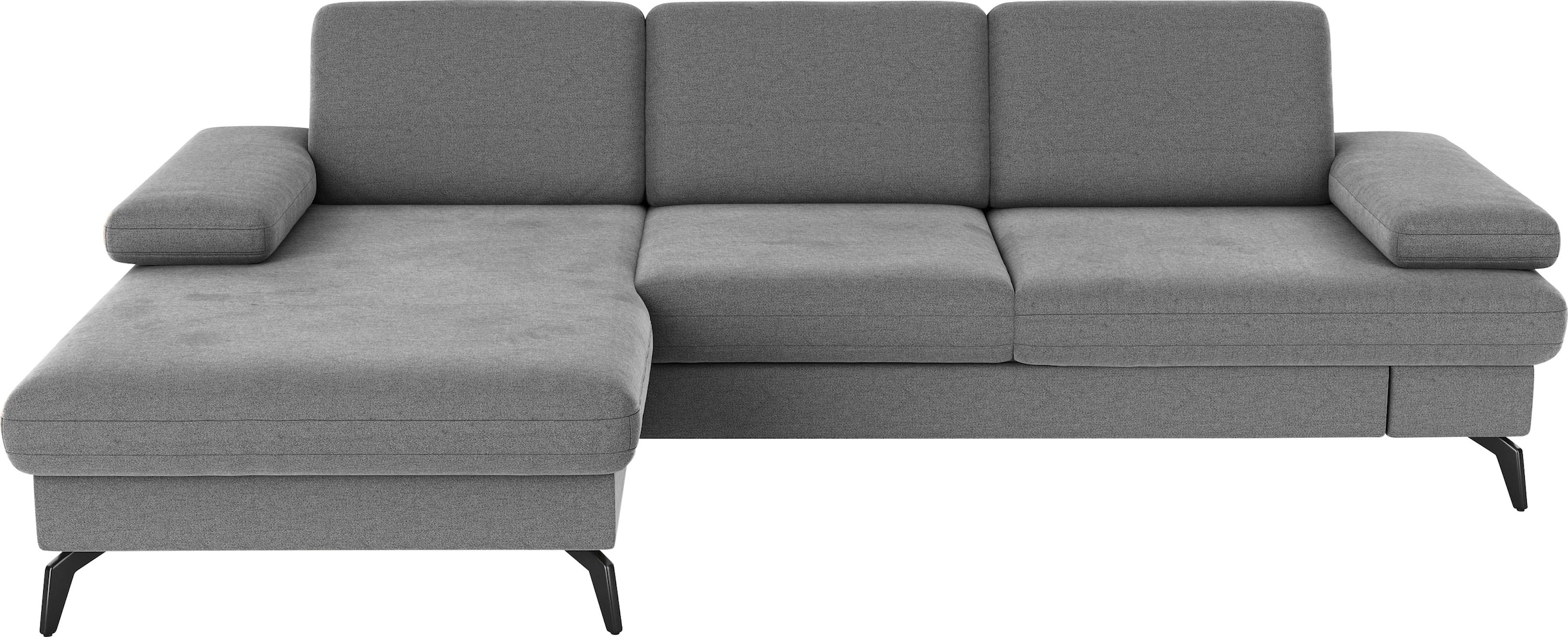 sit&more Ecksofa »Morris L-Form, inkl. Sitztiefenverstellung« wahlweise mit Armteilverstellung, Bettfunktion & Bettkasten