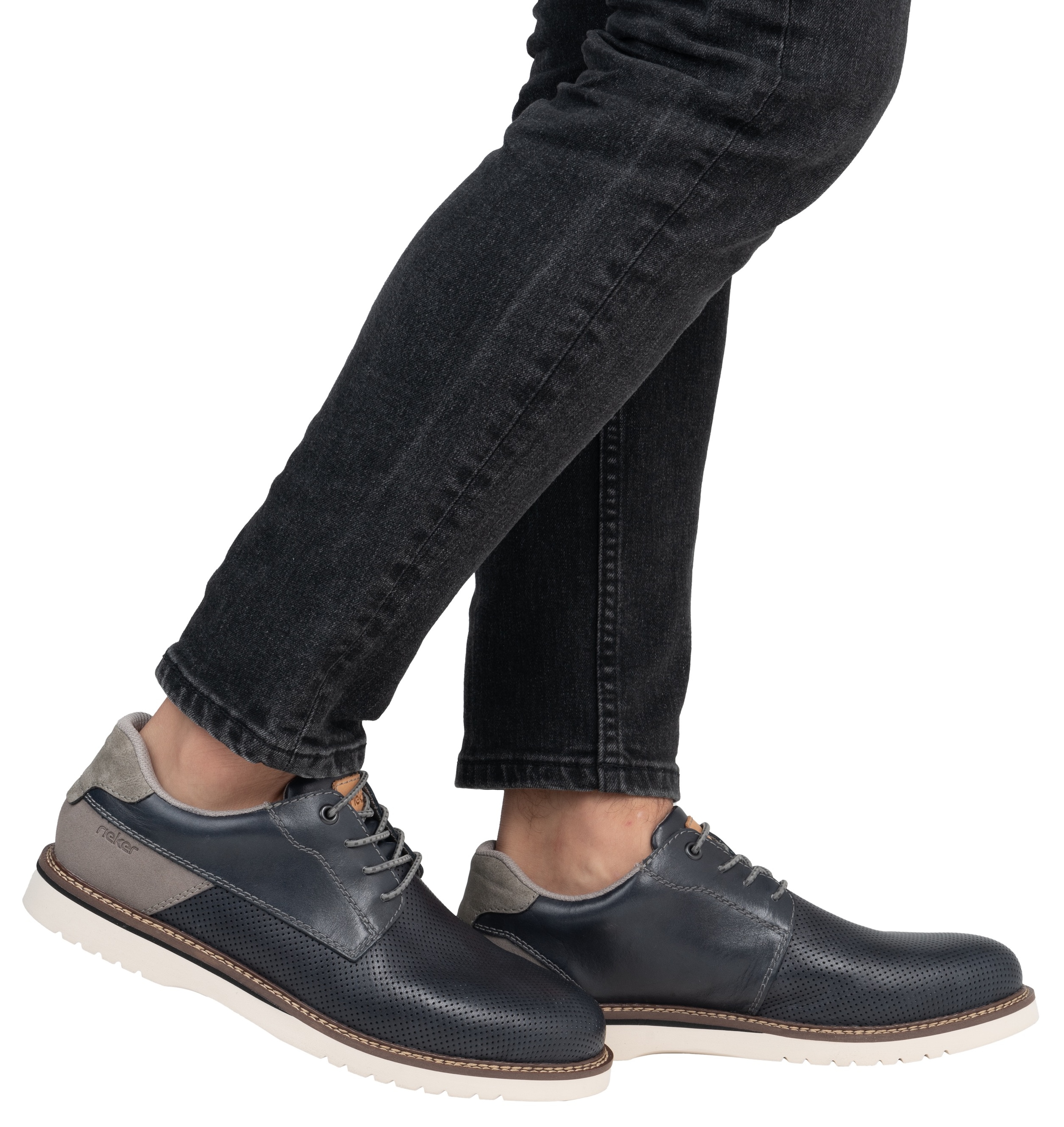 Rieker Schnürschuh  , Halbschuh, Casual-Schnürer mit leichtem Einstieg dank Gummizug