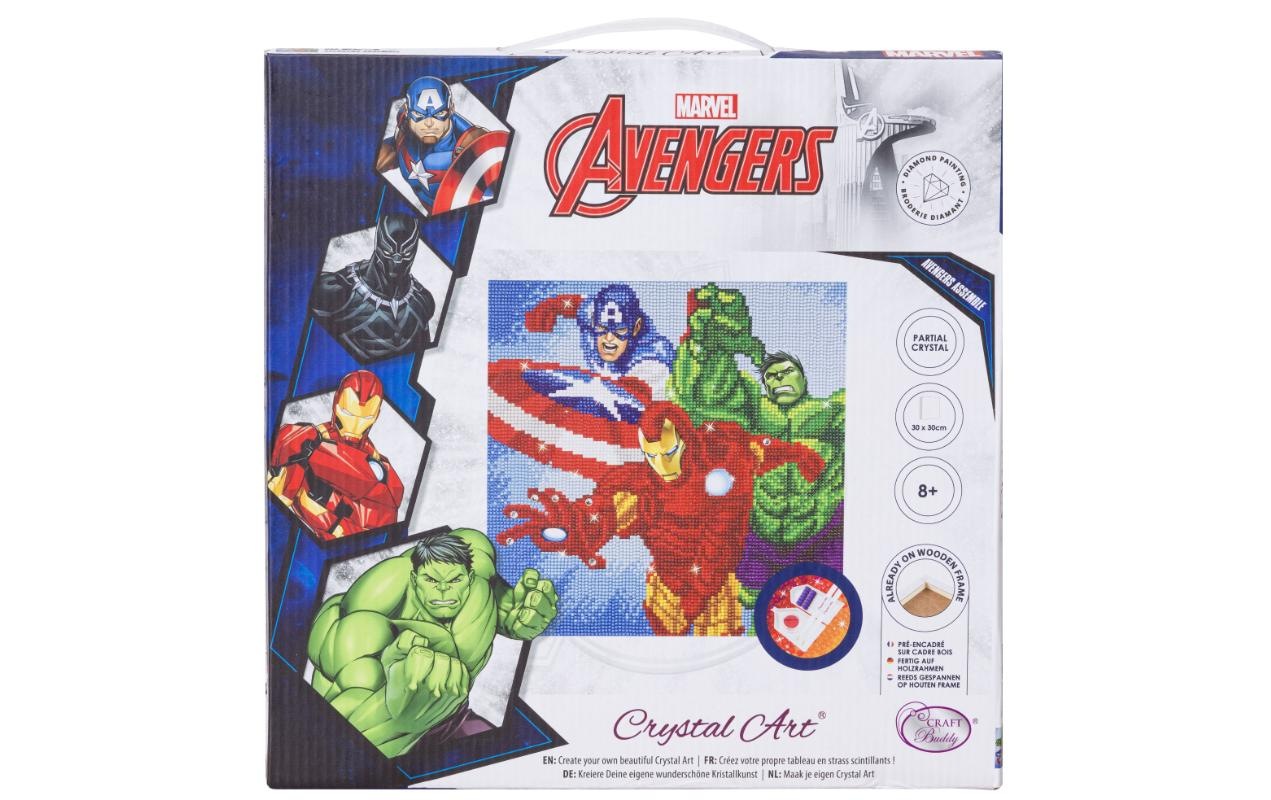 Kreativset »CRAFT Buddy Crystal Art Marvel Avengers 30 x 30 cm«, (11 tlg.)