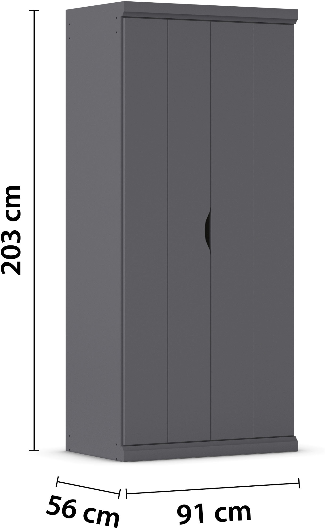 GOODproduct Kleiderschrank »Mehrzweckschrank Aktenschrank Möbel Mietswohnung Schlafzimmer MARLENE« 3 verschiedene Ausstattungen BASIC/CLASSIC/PREMIUM (inkl. SOFT-CLOSE),  in 3 Breiten 91/136/181 cm im Landhaus-Stil MADE IN GERMANY