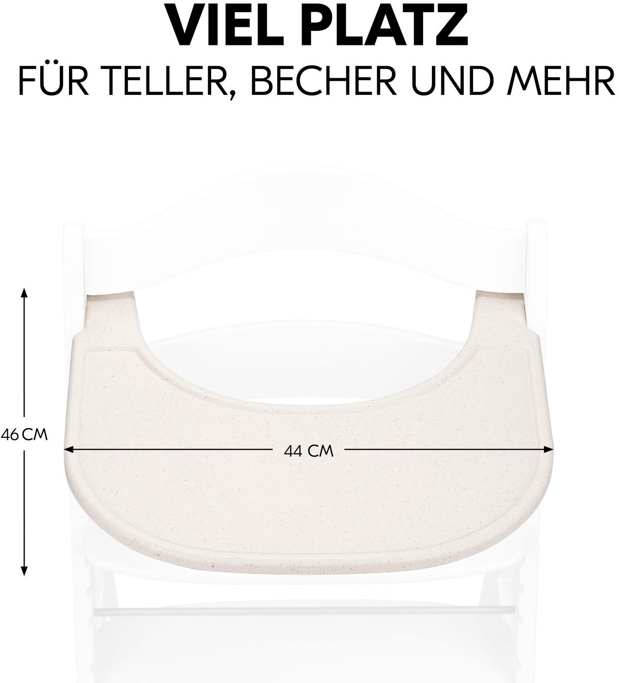 Hauck Plateau de chaise haute »Alpha Click Tray, Speckle Beige« aus recyceltem Material