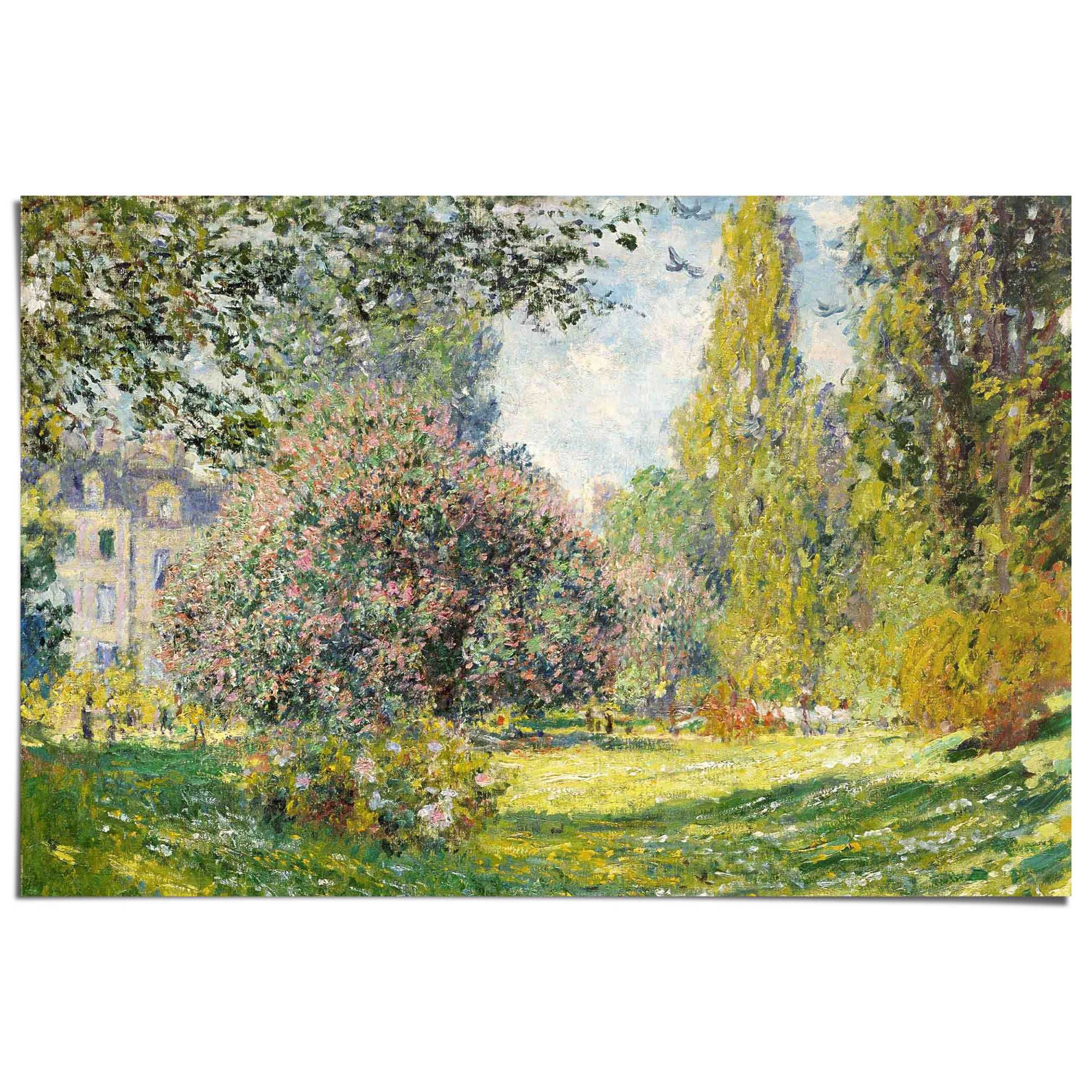 Image of Reinders Poster "Claude Monet - parc Monceau" Wohnzimmer - Paris - Grün - 150 gr. Papier - Künstler - 91,5x61 cm