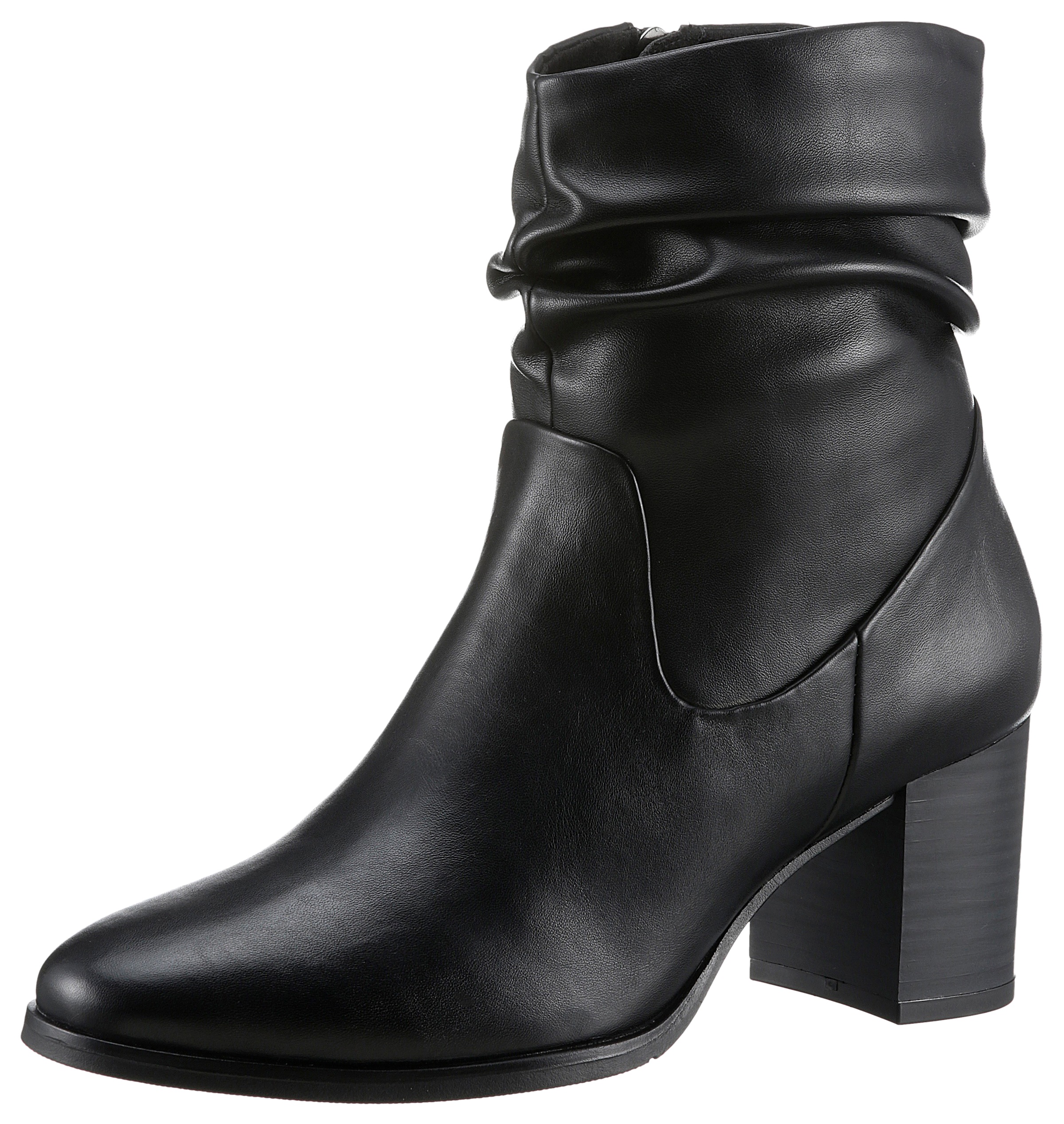 Image of MARCO TOZZI Stiefelette, Blockabsatz, Businessschuh mit Falten im slouchy Look