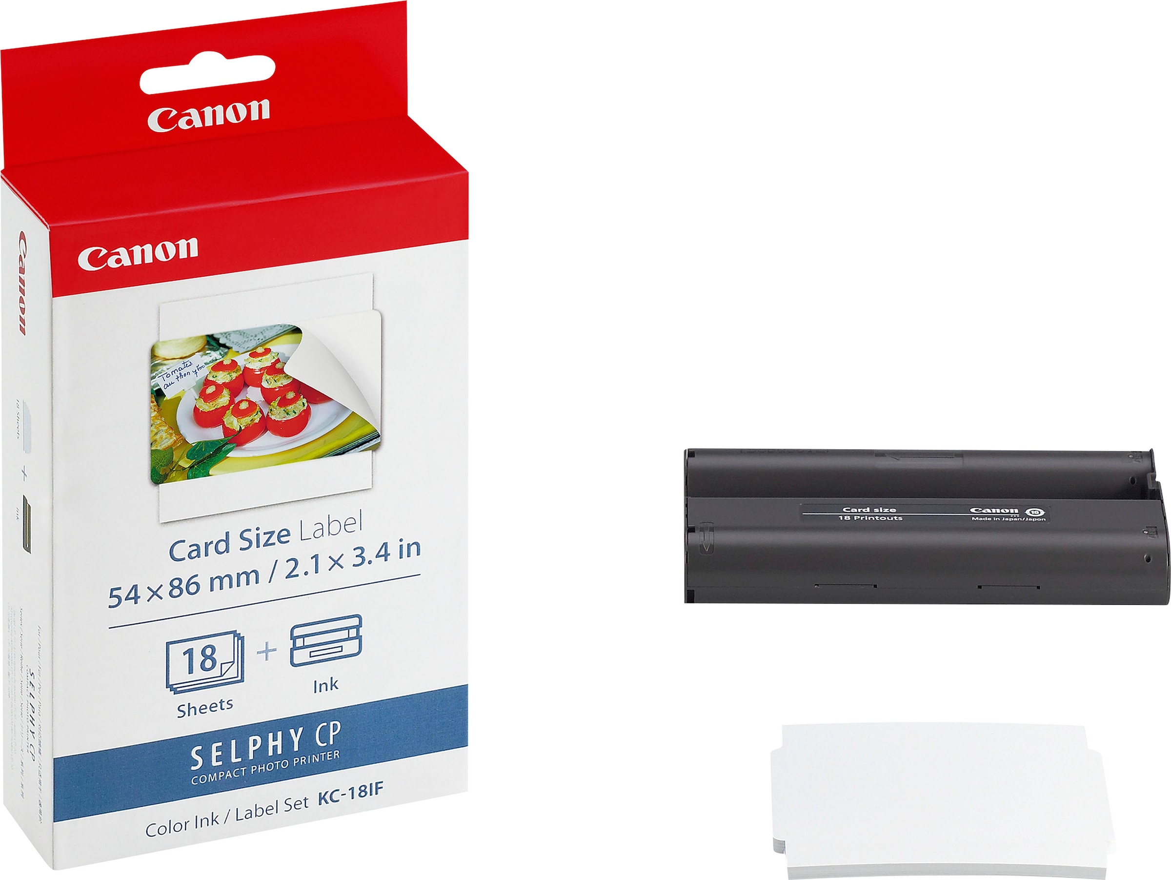 Canon Tintenpatrone »KC-18IF«, (Set), original Farbkartusche 18 + Papier für SELPHY Drucker