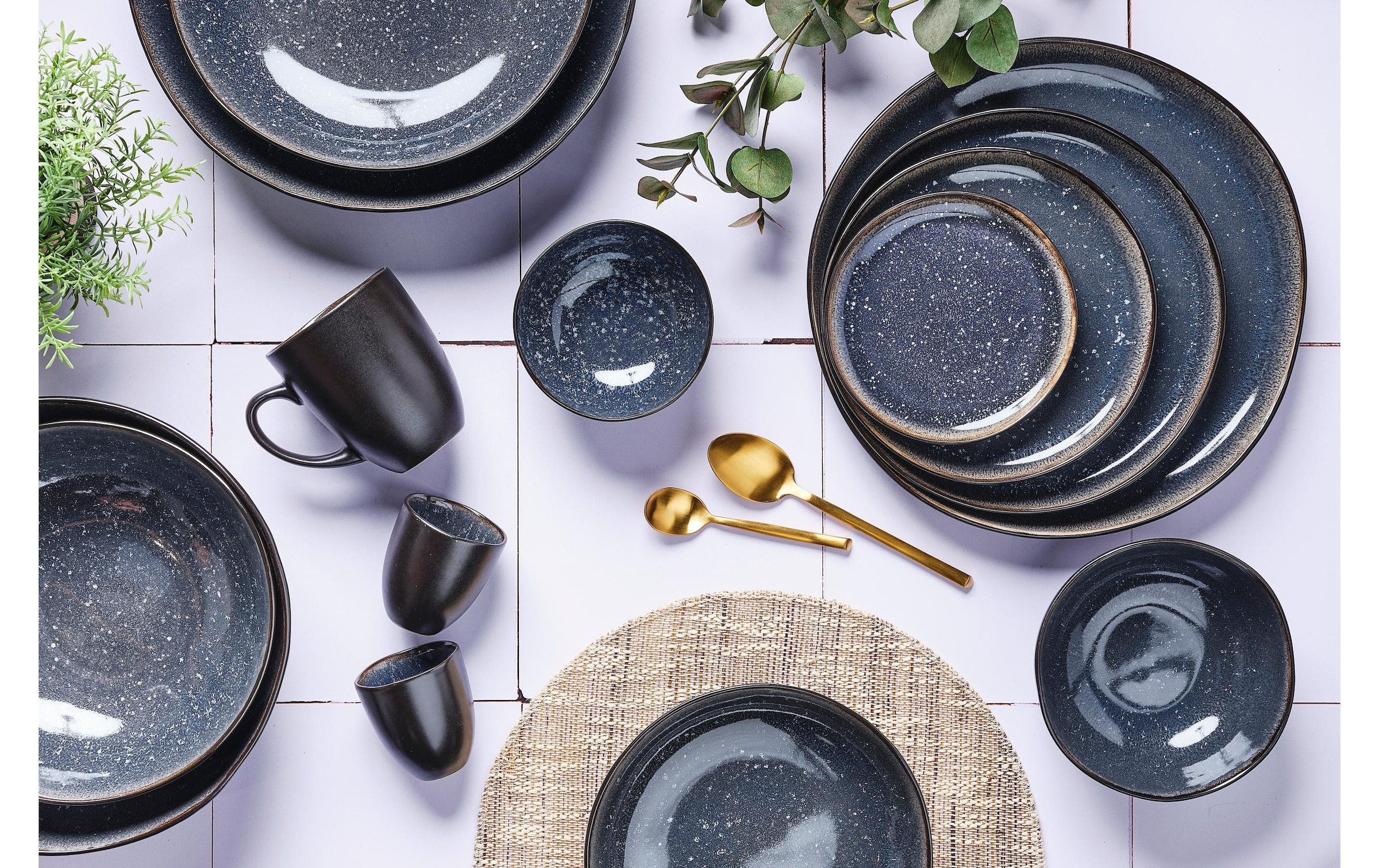   Salatschüssel »Björn Iris 2er-Set« 2 Stk. aus Steinzeug