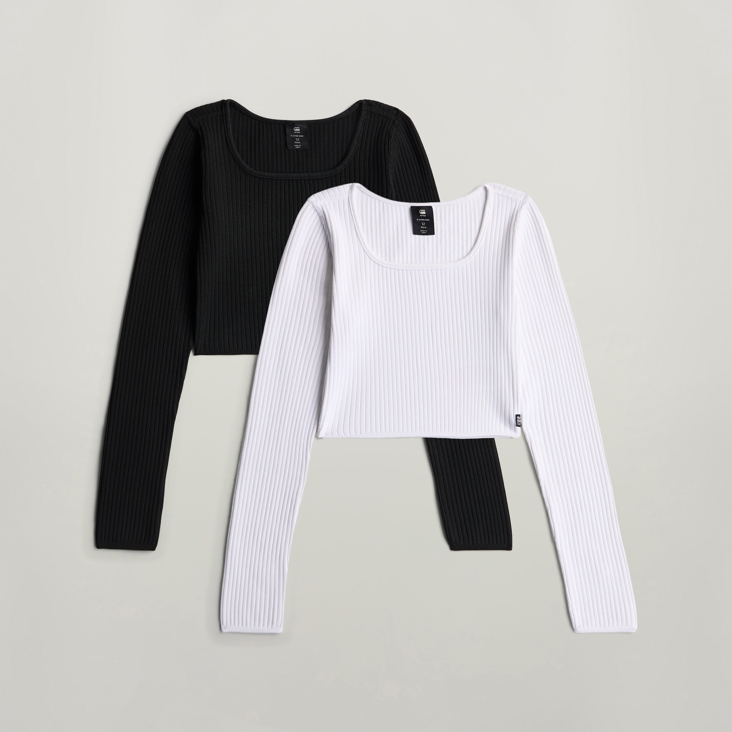 Image of G-STAR Langarmshirt "KIDS, SOUTH TEE LS 2-PACK G" Packung, in gerippter Struktur, Slim Fit