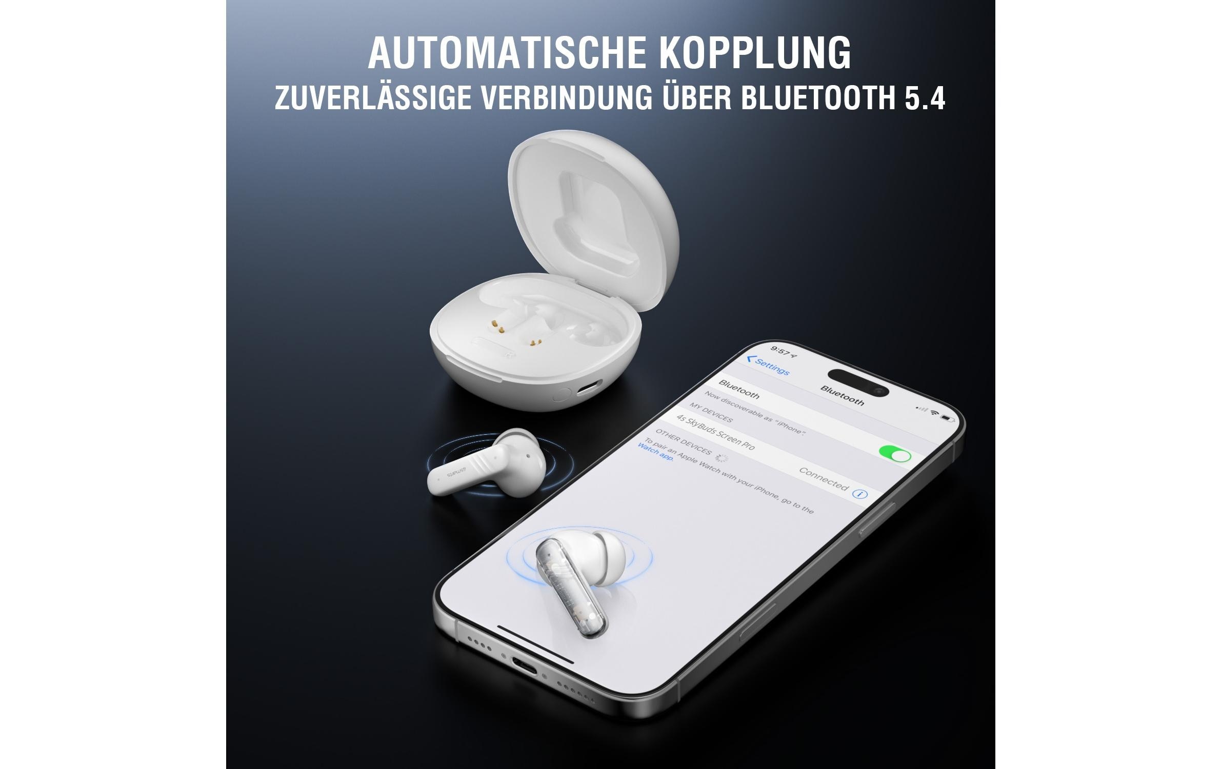 4smarts In-Ear-Kopfhörer »SkyBuds Screen Pro ANC«, Bluetooth