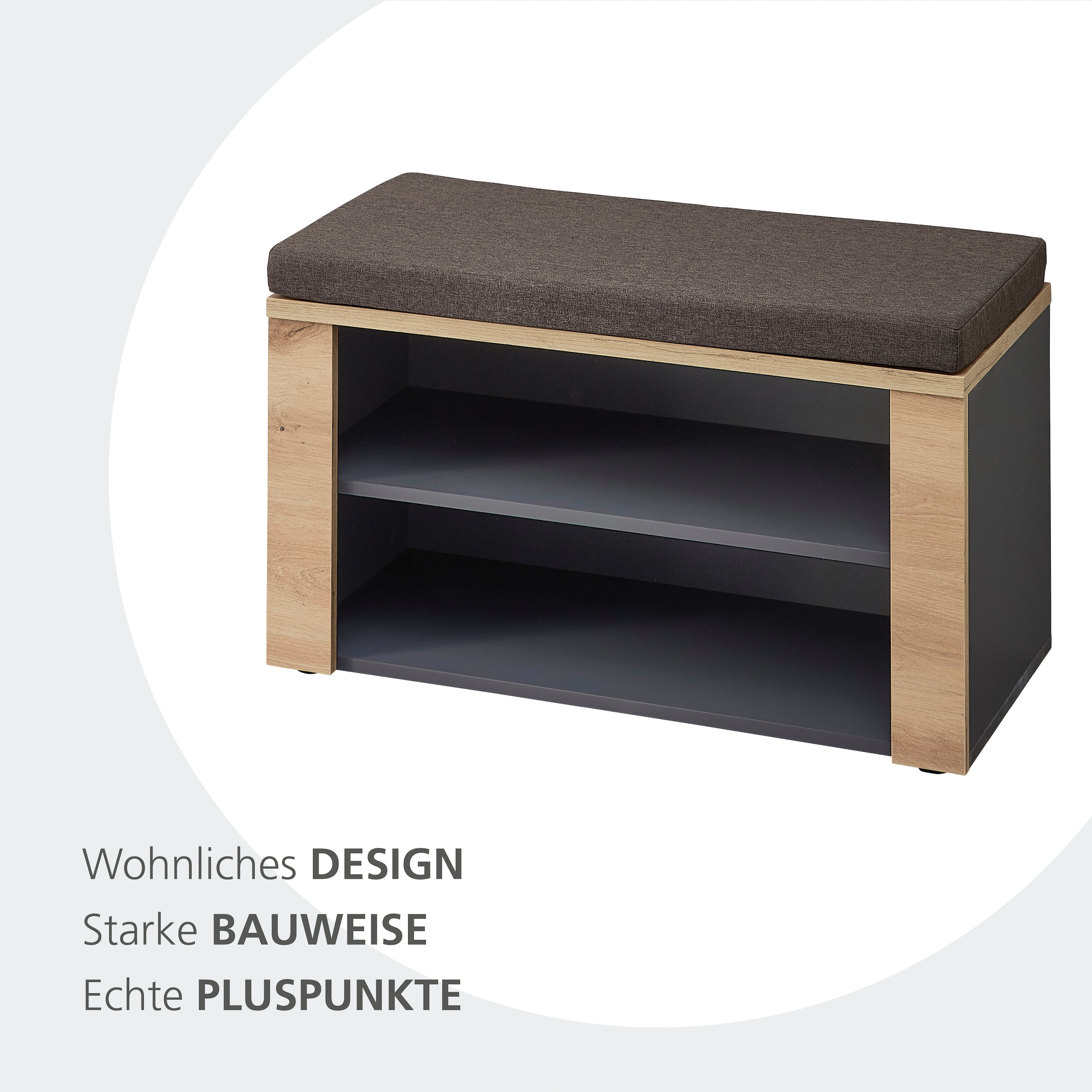 GOODproduct Banc »Fargo Sitzbank, 80/48/38 (B/H/T cm)« 1 cuis tlg. 1 Boden, Sitzkissen