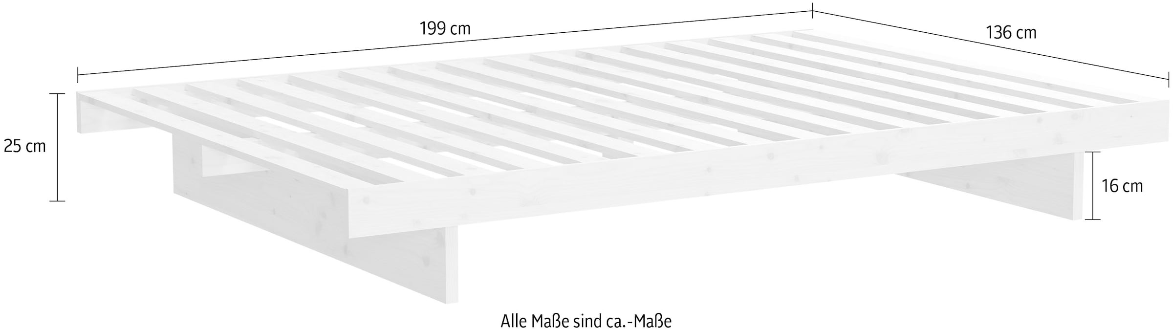 Karup Design Bettgestell »Kanso«, aus Kiefernholz