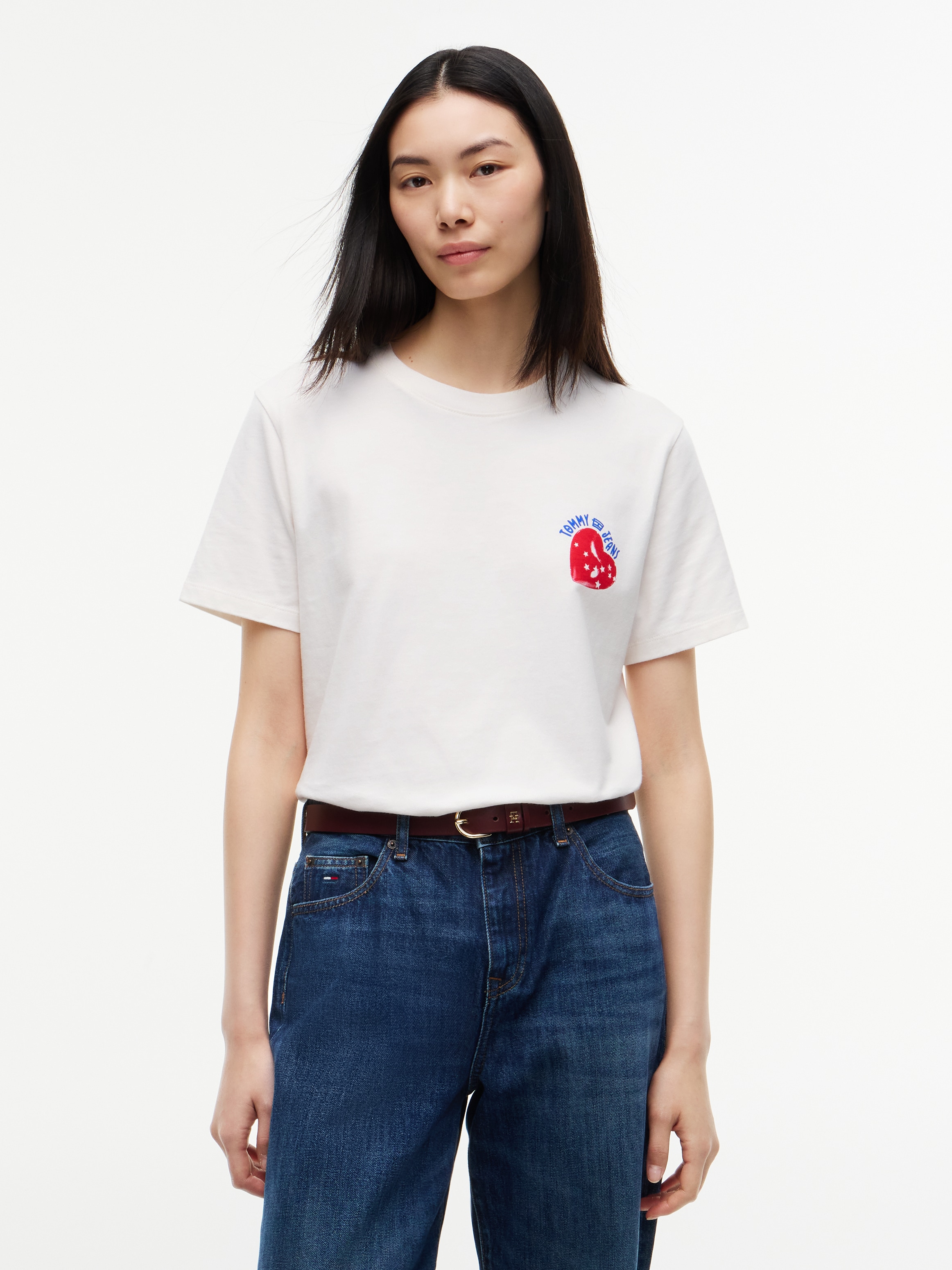 Image of Tommy Jeans Rundhalsshirt "TJW RLX NOVELTY TEE" Baumwolle, relaxed fit