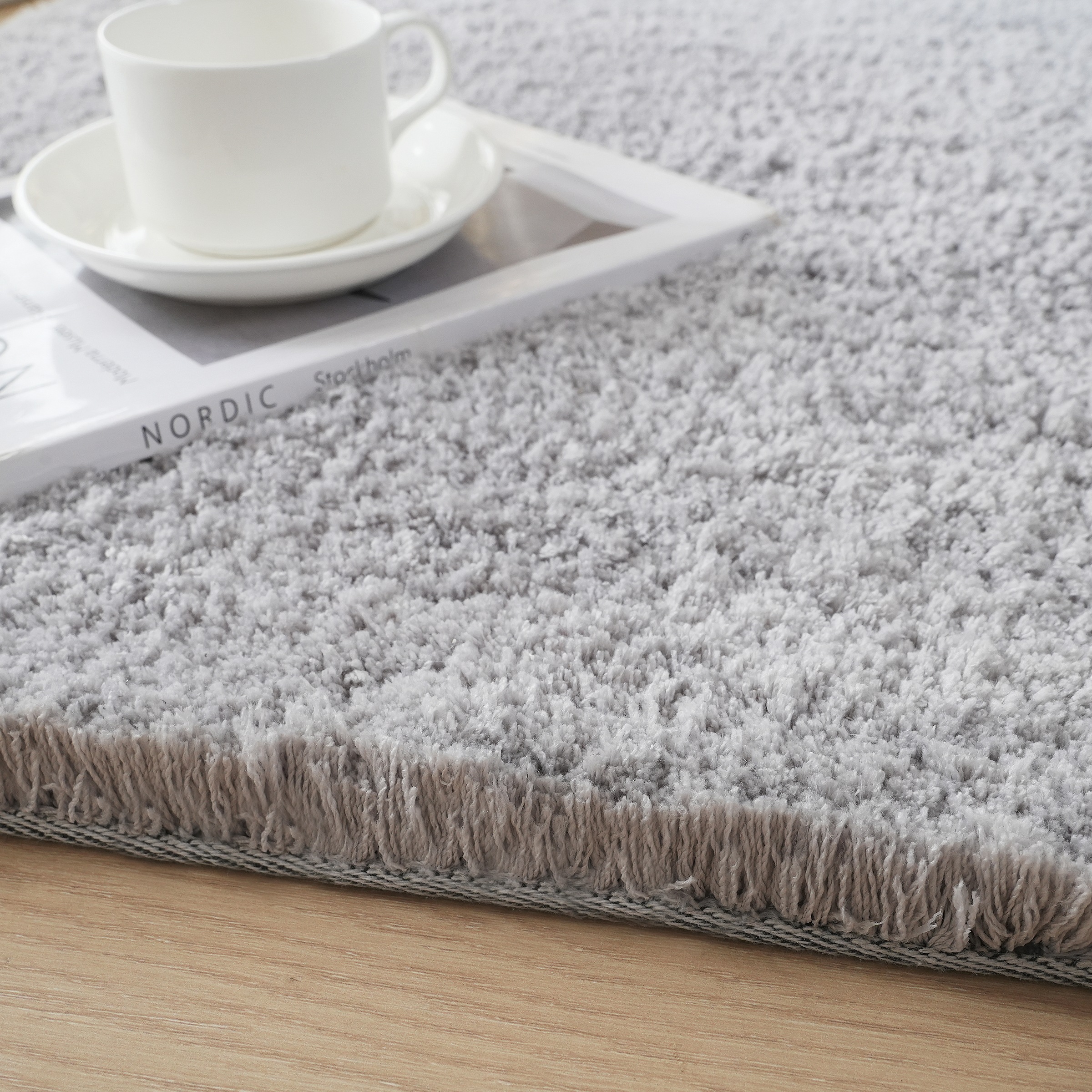GOODproduct Tapis à poils longs »Microfaser Teppich Magong, besonders weich, sehr feiner Flor« Rectangulaire 25 mm Höhe uni, salon, chambre, chambre d'enfant, aussi rond et en coureur