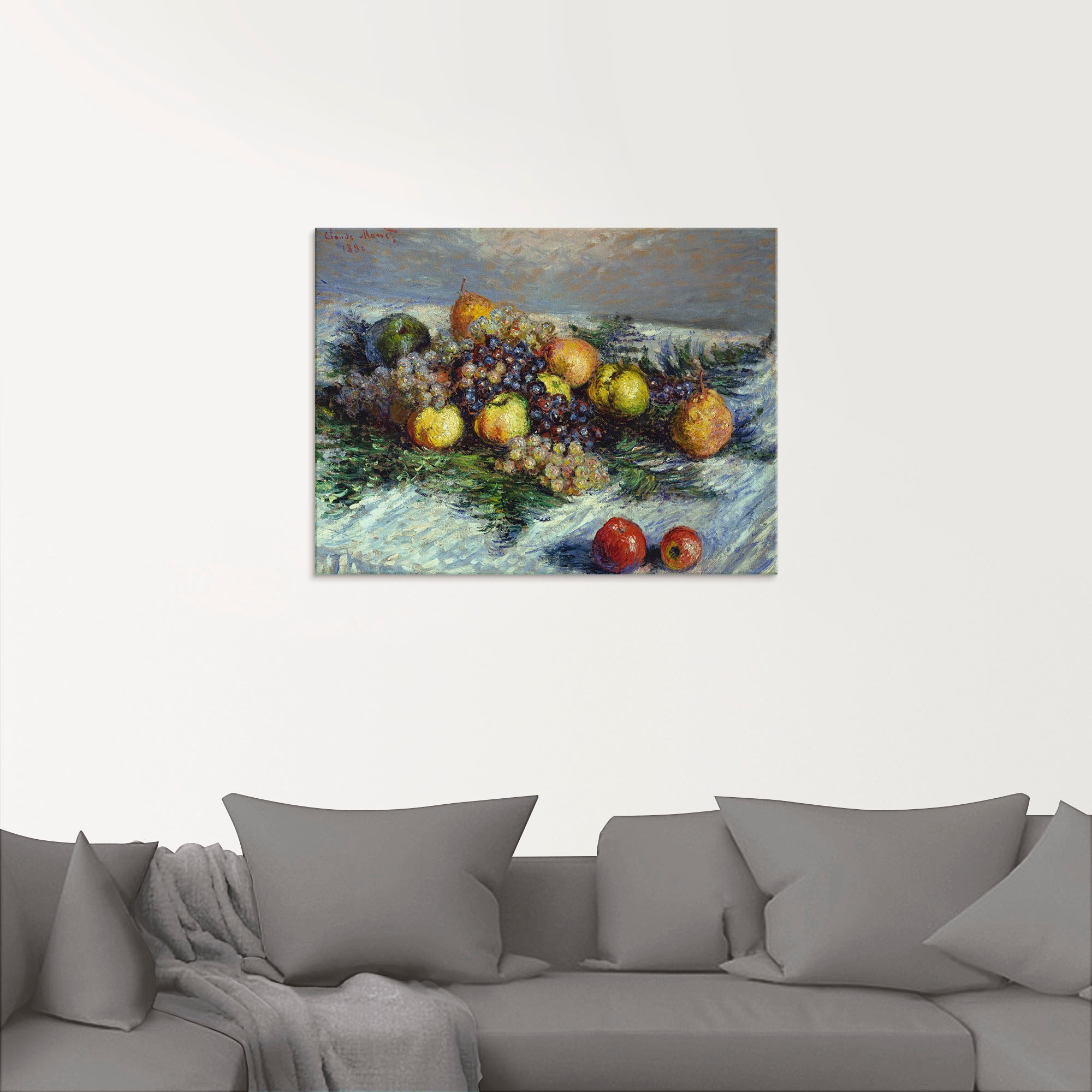 Image of Artland Glasbild »Stilleben mit Birnen und Trauben. 1880«, Arrangements, (1 St.) bei Ackermann Versand Schweiz