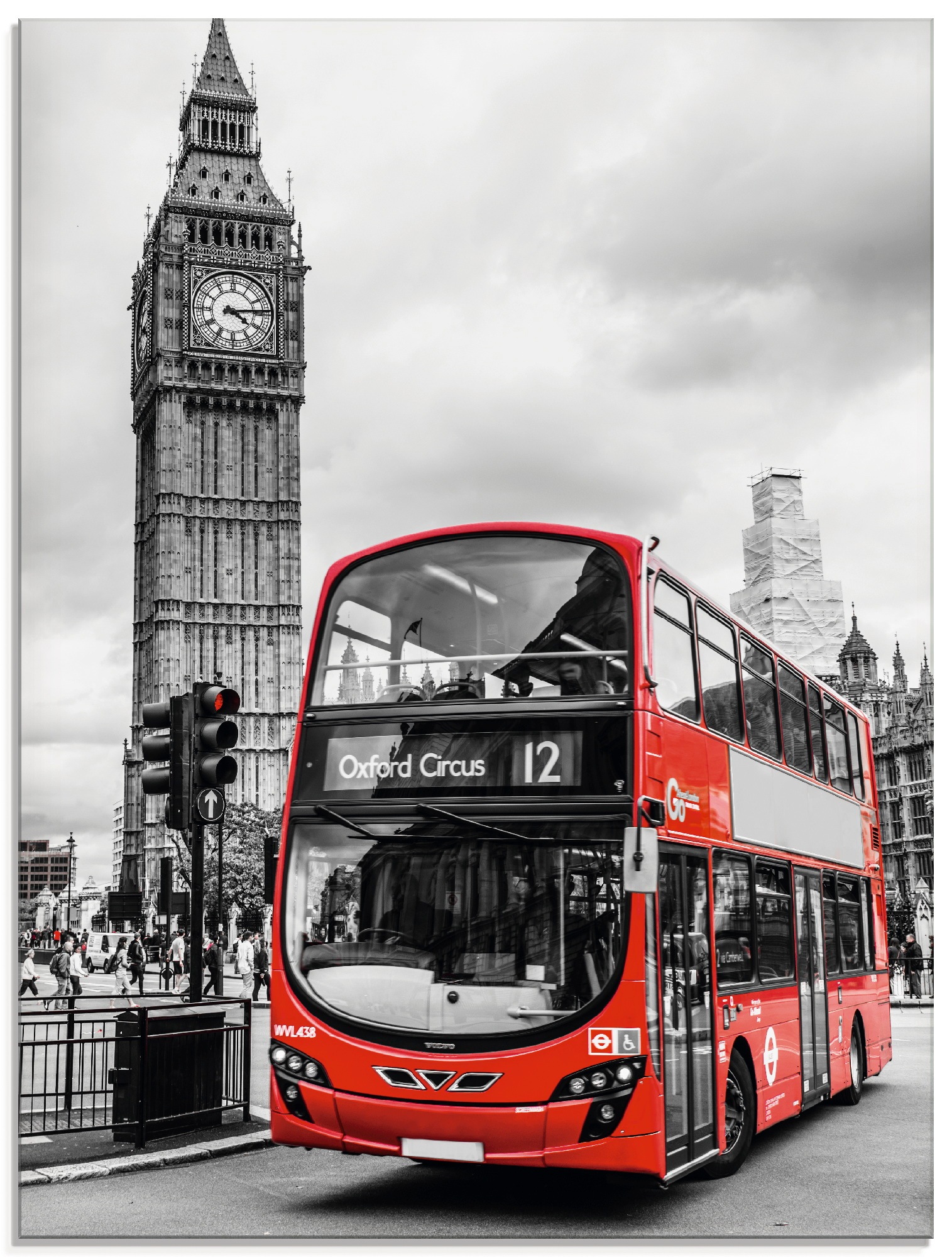 Image of Artland Glasbild »London Bus und Big Ben«, Gebäude, (1 St.) bei Ackermann Versand Schweiz