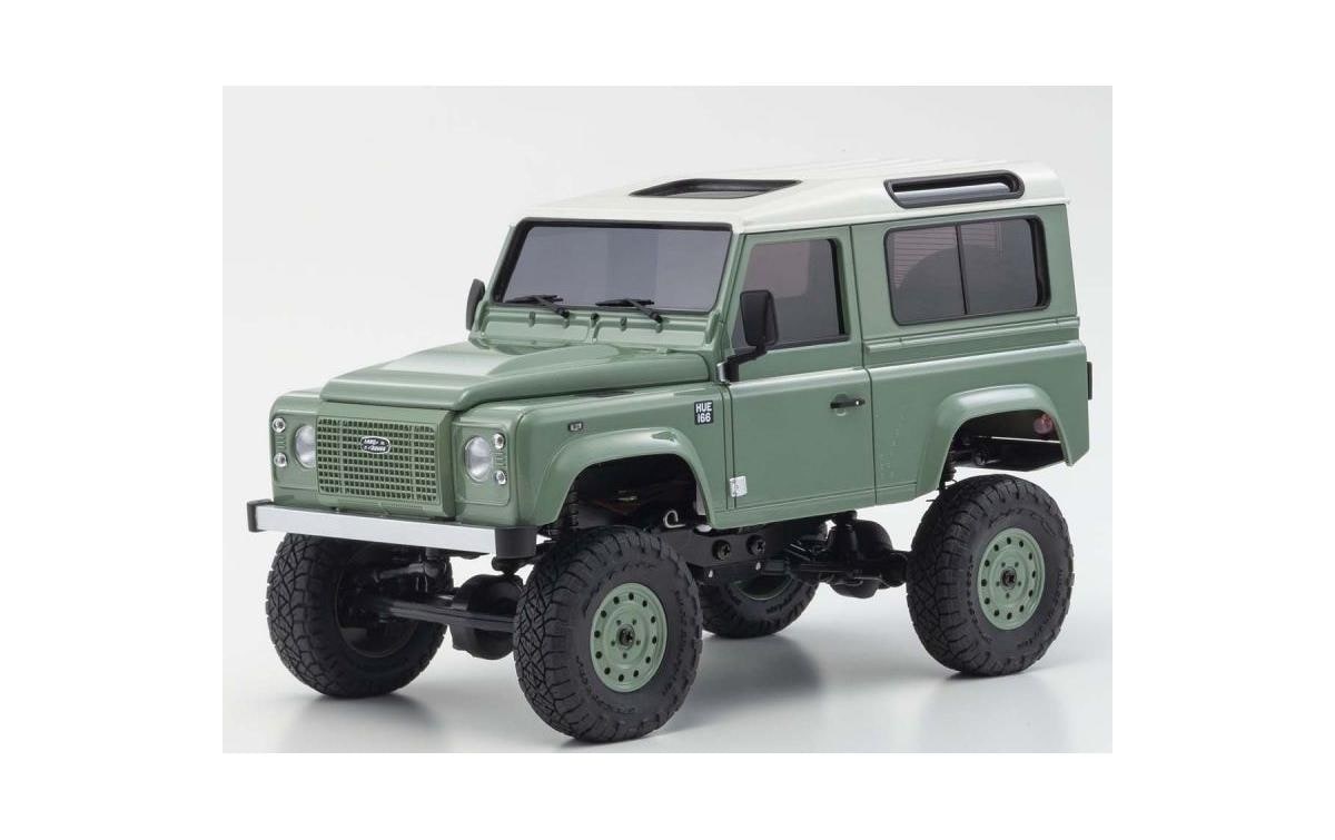 RC-Monstertruck »Kyosho Mini-Z Land-Rover Defender 90 Grün ARTR«, Lackiert