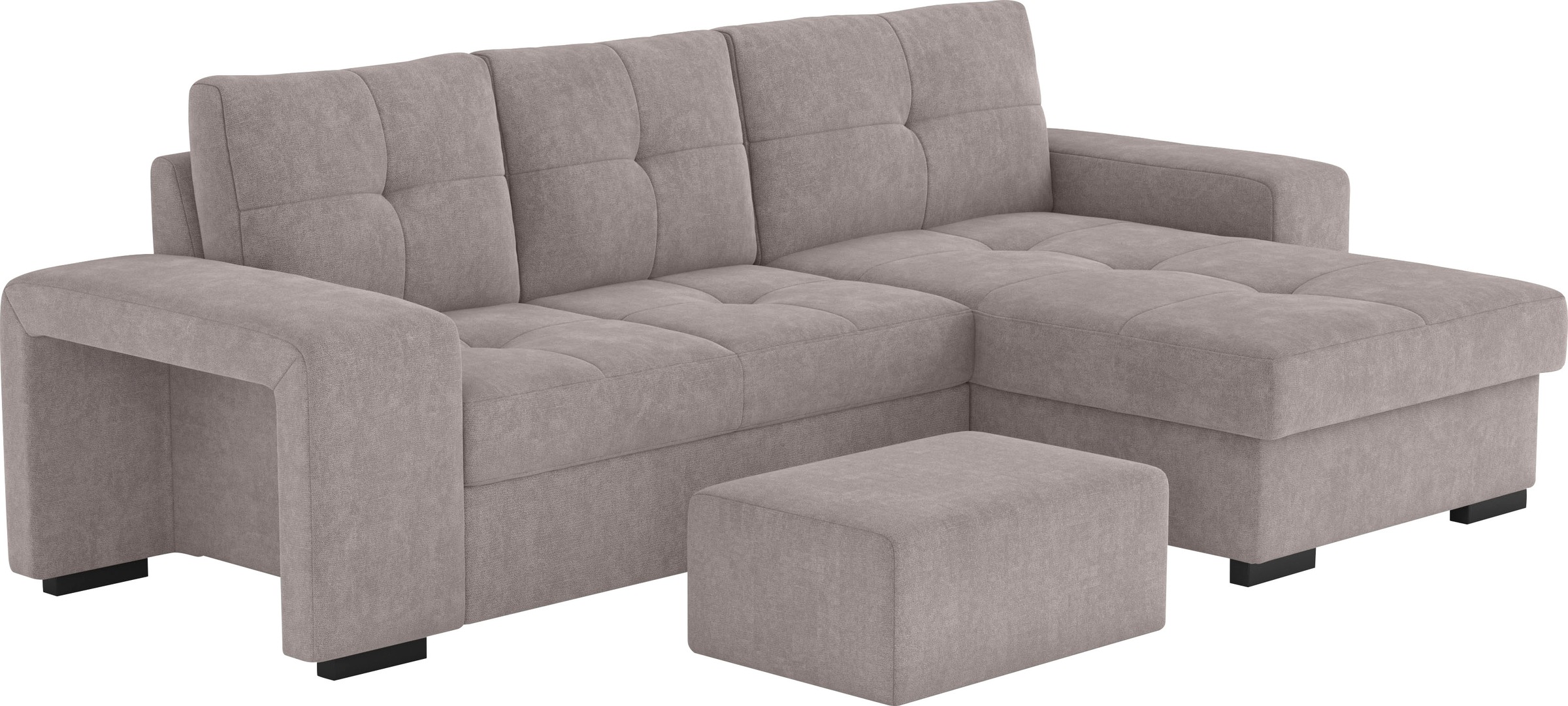COTTA Ecksofa »Mattina L-Form« mit Hocker, wahlweise mit Bettfunktion & Bettkasten