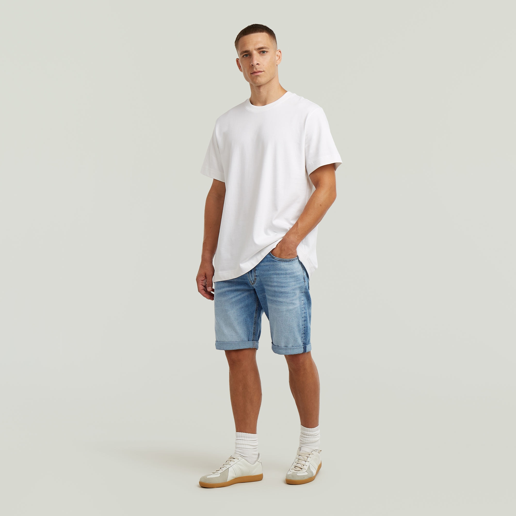 G-STAR Short en jean »Mosa« mit Umschlagsaum