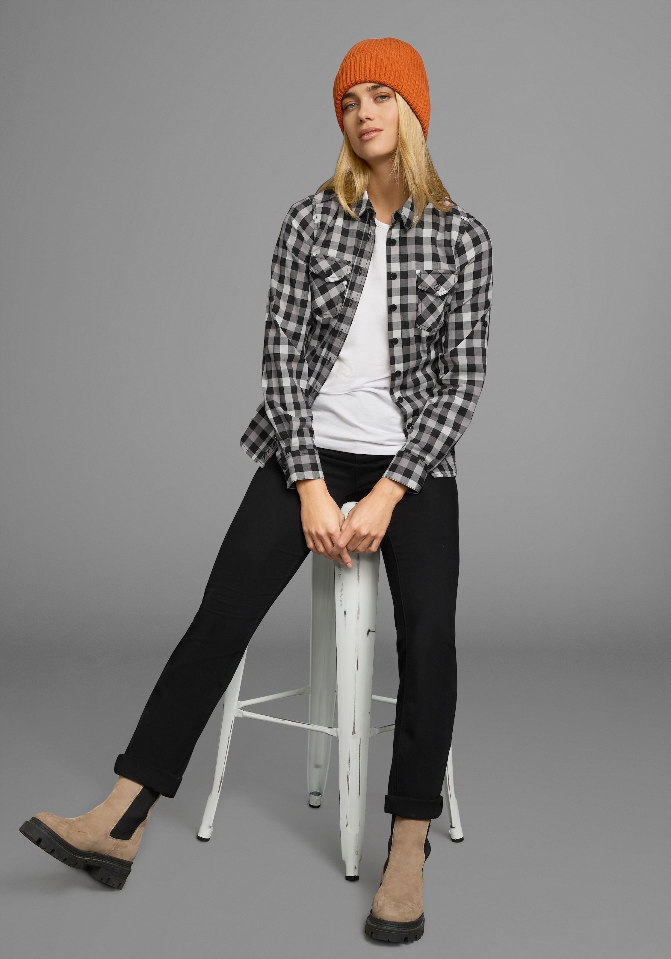 Arizona Karobluse, Lässiger-Holzfäller-Look
