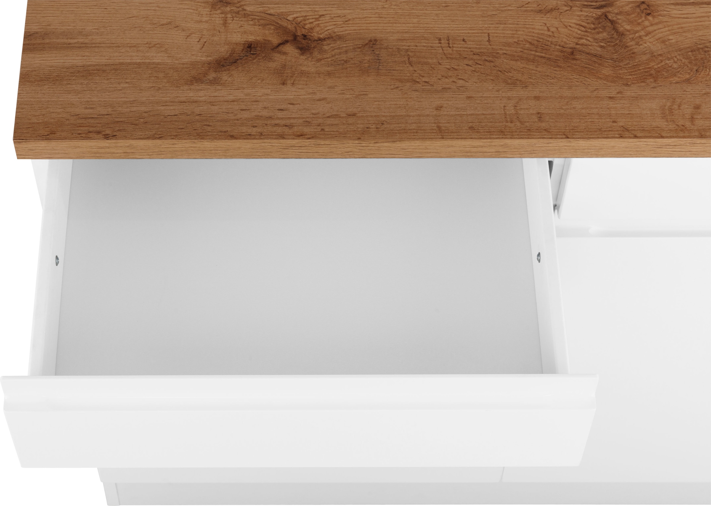 KOCHSTATION Armoire basse »KS-Virginia,neu in verbesserter Ausführung« Rangement, Softclose, avec plan de travail CPL,  largeur 100 cm, 2 portes, fonction soft-close