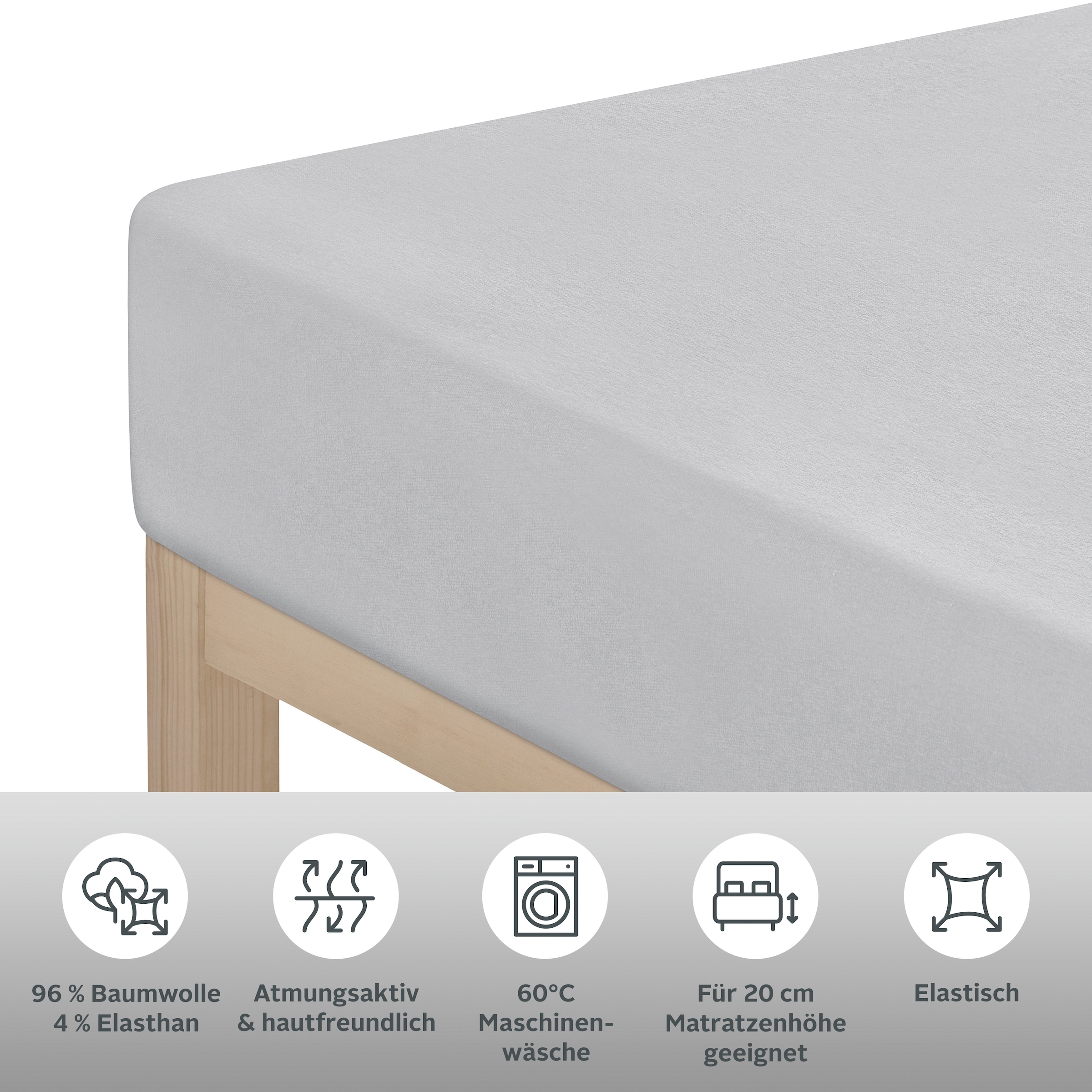 Home affaire Spannbettlaken »Cremona, in den Qualitäten: Baumwolle mit Elastan oder Biber«, Premium Qualität, Grösse ab 90x200 cm