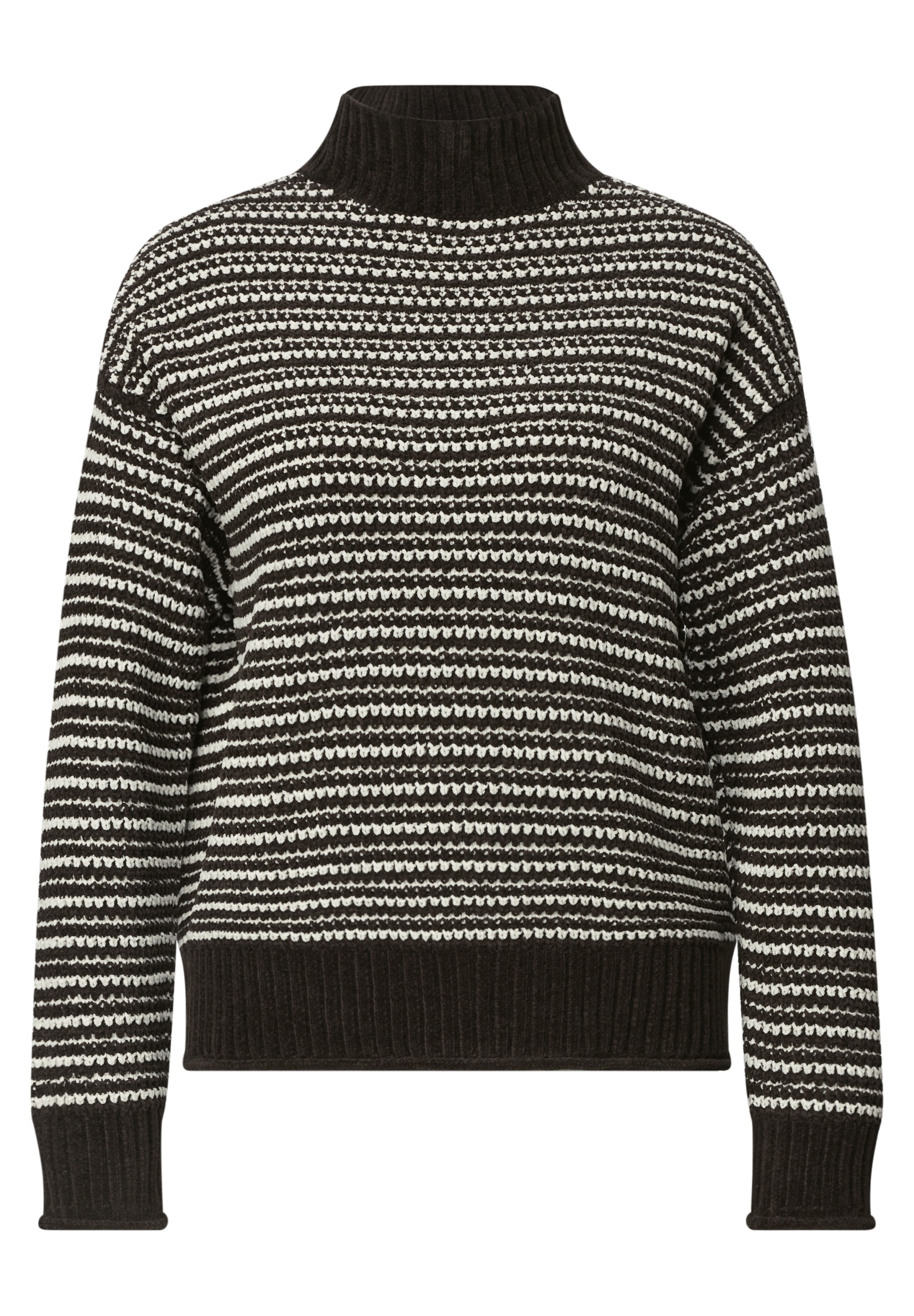 STREET ONE Strickpullover mit Turtle Neck und Streifenmuster