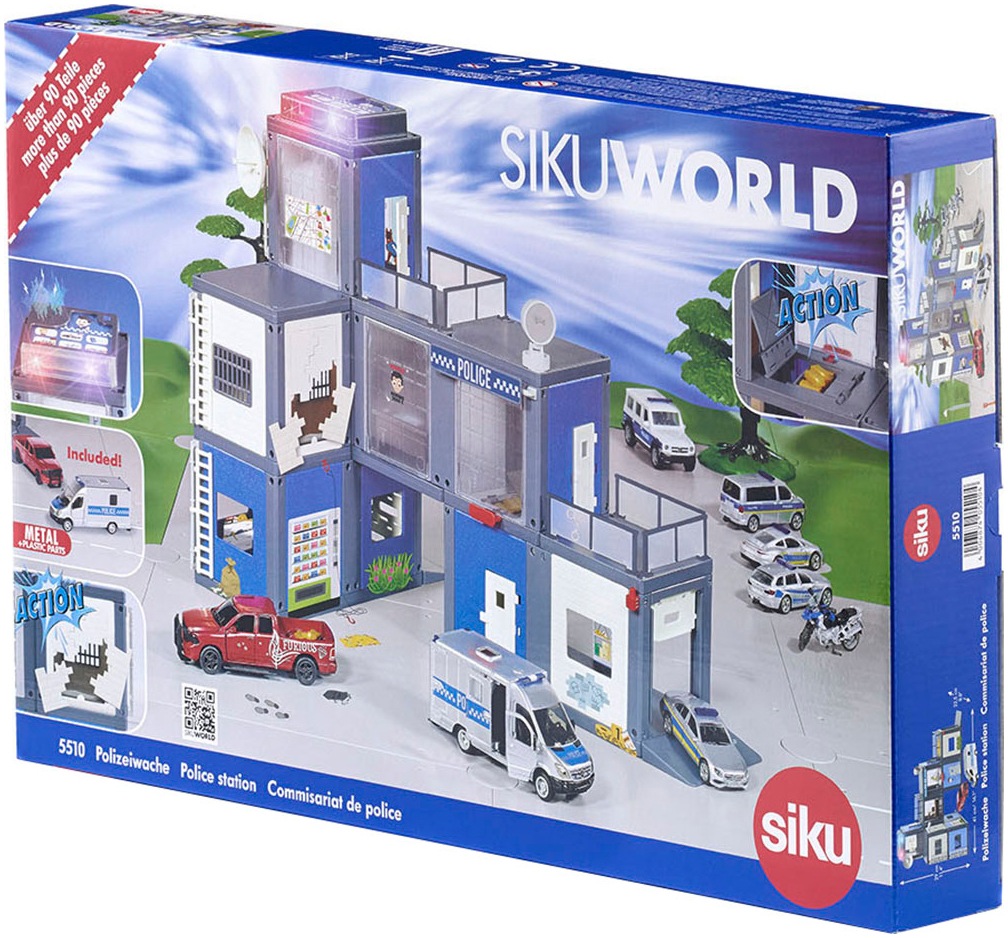 Siku Station de police de jeu »SIKU World, Polizeistation (5510)« mit Licht und weiteren Funktionen