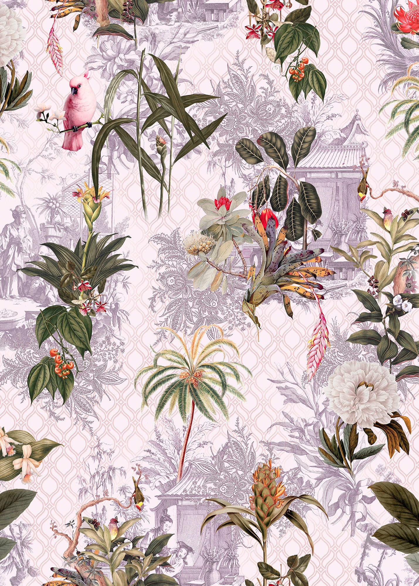 Image of Komar Vliestapete "Digitaldruck Vlies - Tropicana - Grösse 200 x 280 cm" bedruckt glatt Wohnzimmer, Schlafzimmer
