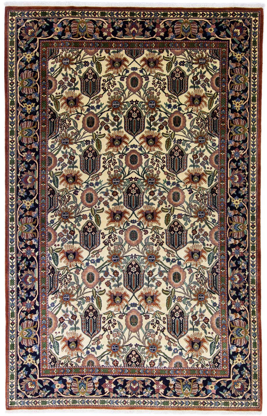 Image of morgenland Wollteppich »Bachtiar Durchgemustert Beige chiaro 306 x 203 cm«, rechteckig, 1 mm Höhe, Unikat mit Zertifikat bei Ackermann Versand Schweiz