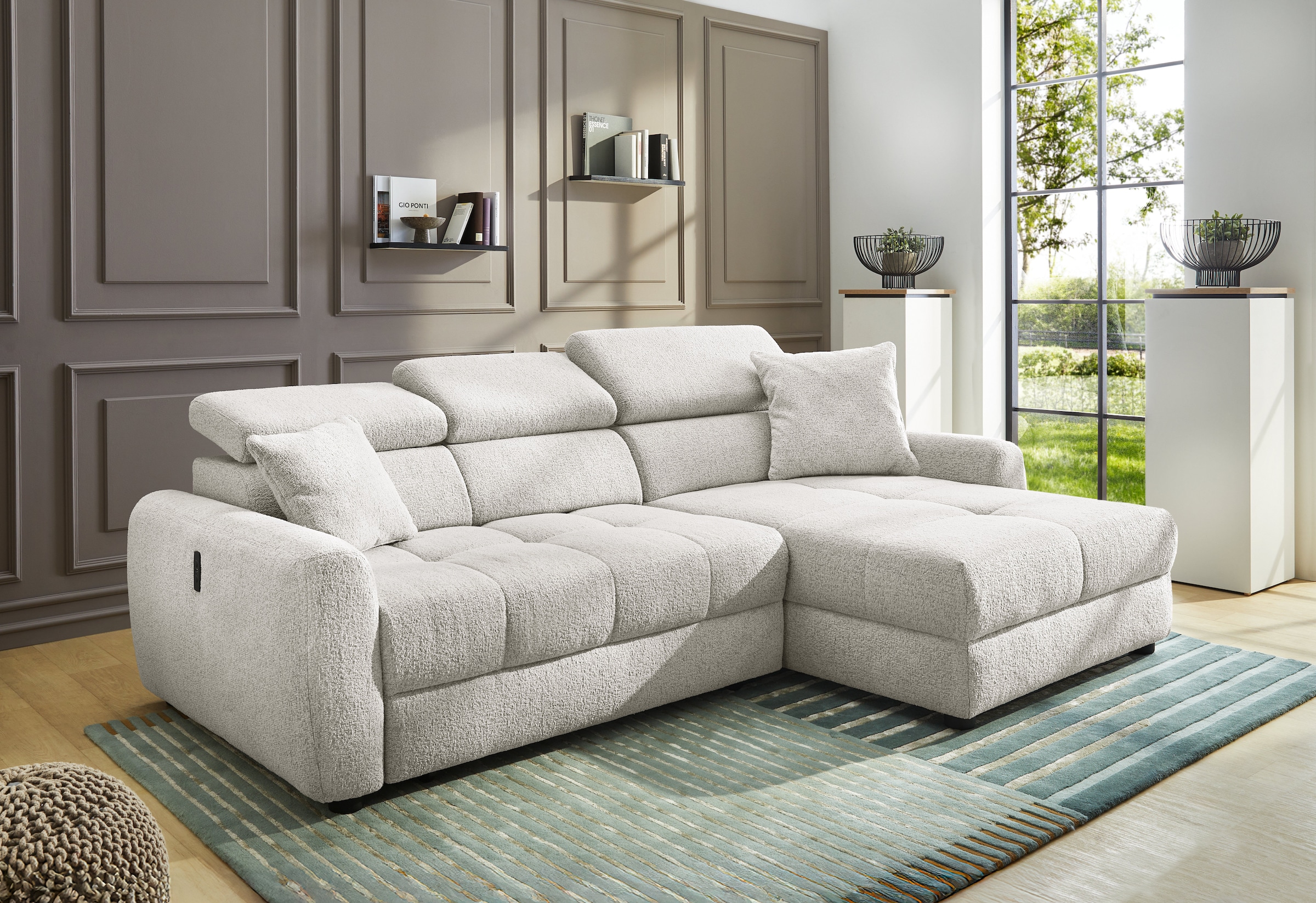 Image of Jockenhöfer Gruppe Ecksofa "Move, L-Form, B: 270cm, mit 60 cm elektrischer Sitztiefenverstellung" 140kg Belastbarkeit je Sitz, Kopfteilverstellung & USB-Anschluss