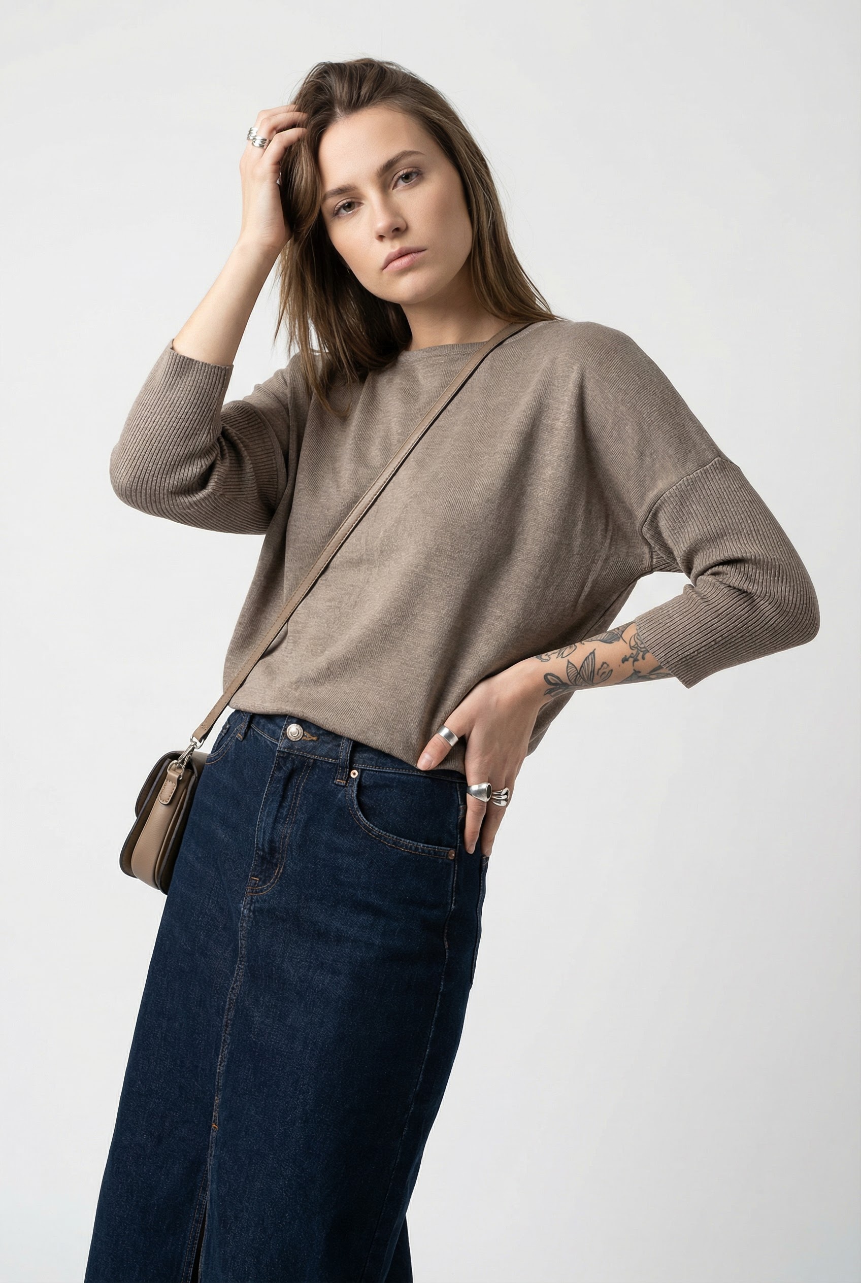 Image of Saint Tropez Rundhalspullover "A2561, MilaSZ R-Neck" Viskosemischung, Casual fit