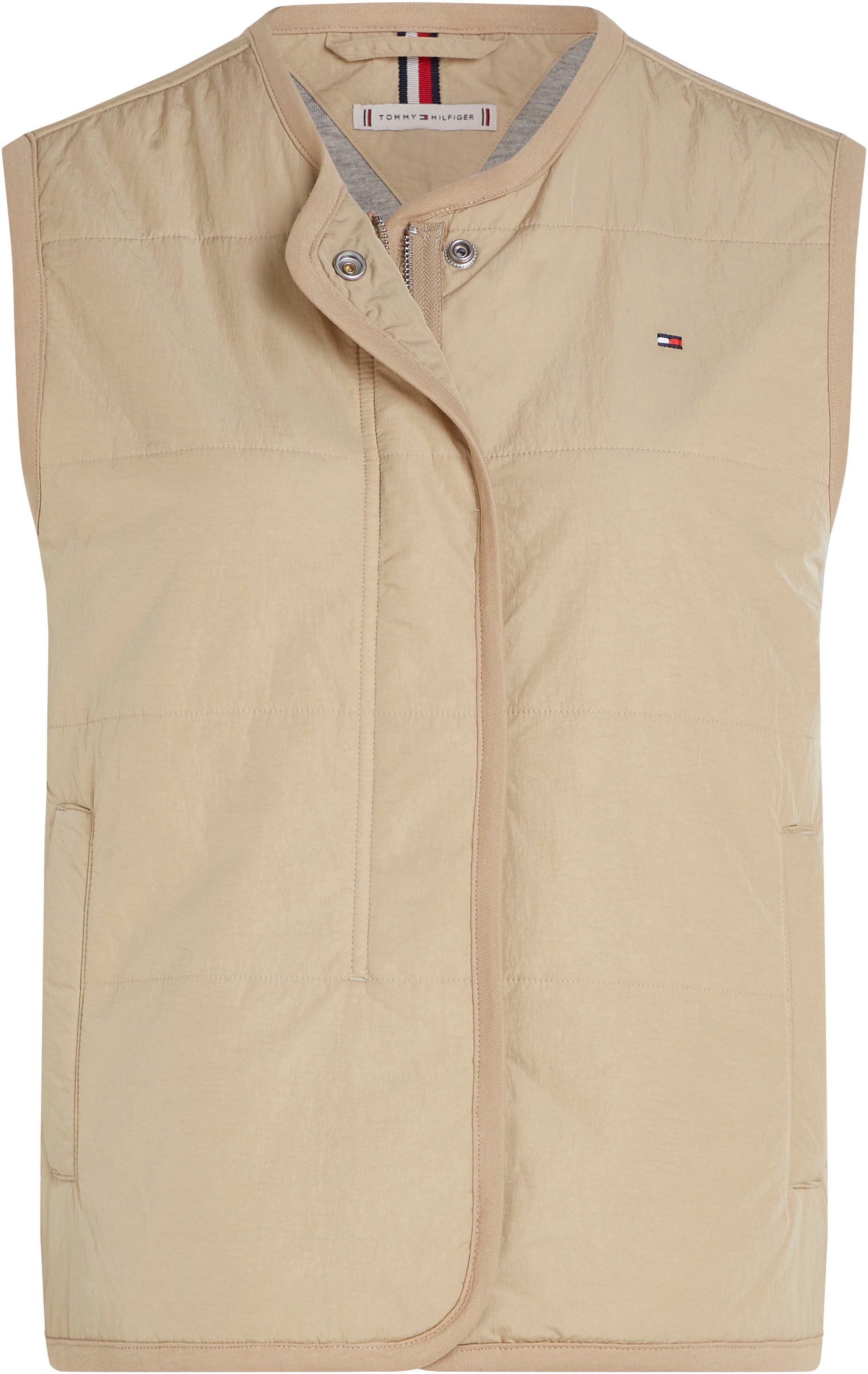 Tommy Hilfiger Steppweste »JERSEY LINED VEST«, mit Tommy Jeans Logo-Flag