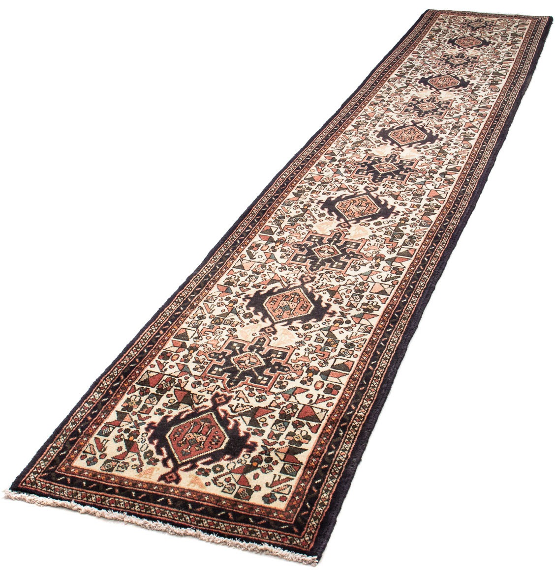 Image of morgenland Orientteppich »Perser - Nomadic - 389 x 70 cm - beige«, rechteckig, 10 mm Höhe, Wohnzimmer, Handgeknüpft, Einzelstück mit Zertifikat bei Ackermann Versand Schweiz