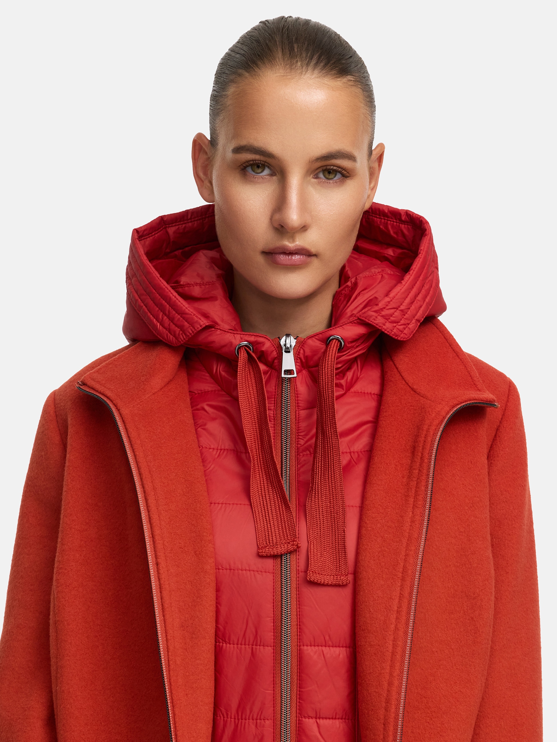 MANISA Wolljacke mit Kapuze mit herausnehmbarer Kapuze