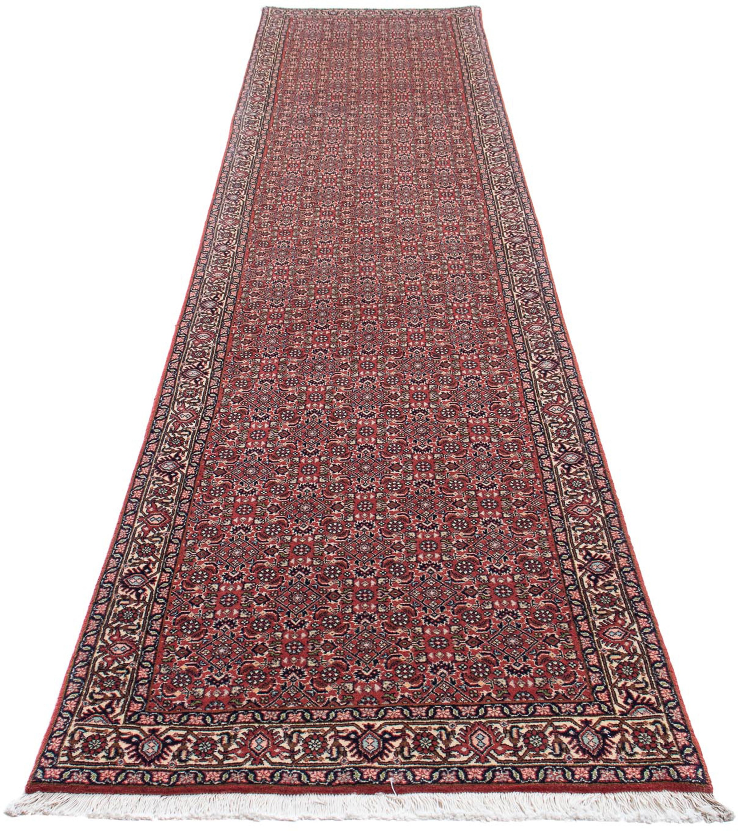 Image of morgenland Orientteppich »Perser - Bidjar - 400 x 88 cm - hellrot«, rechteckig, 15 mm Höhe, Wohnzimmer, Handgeknüpft, Einzelstück mit Zertifikat bei Ackermann Versand Schweiz