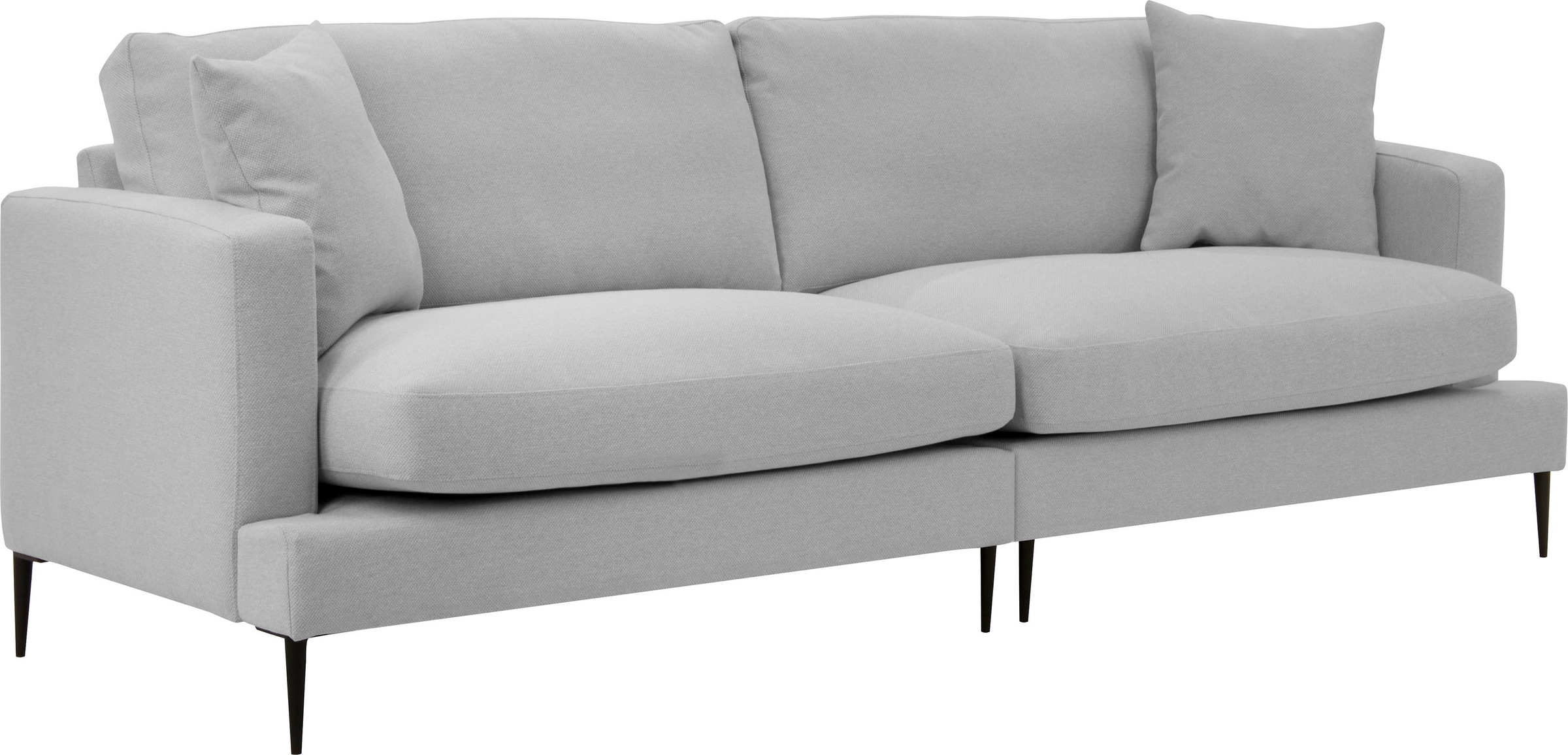 Leonique 2-Sitzer »Cozy elegantes Designsofa, Masse B/T/H: 151/97/80 cm«, mit losen Kissen und Metallbeinen