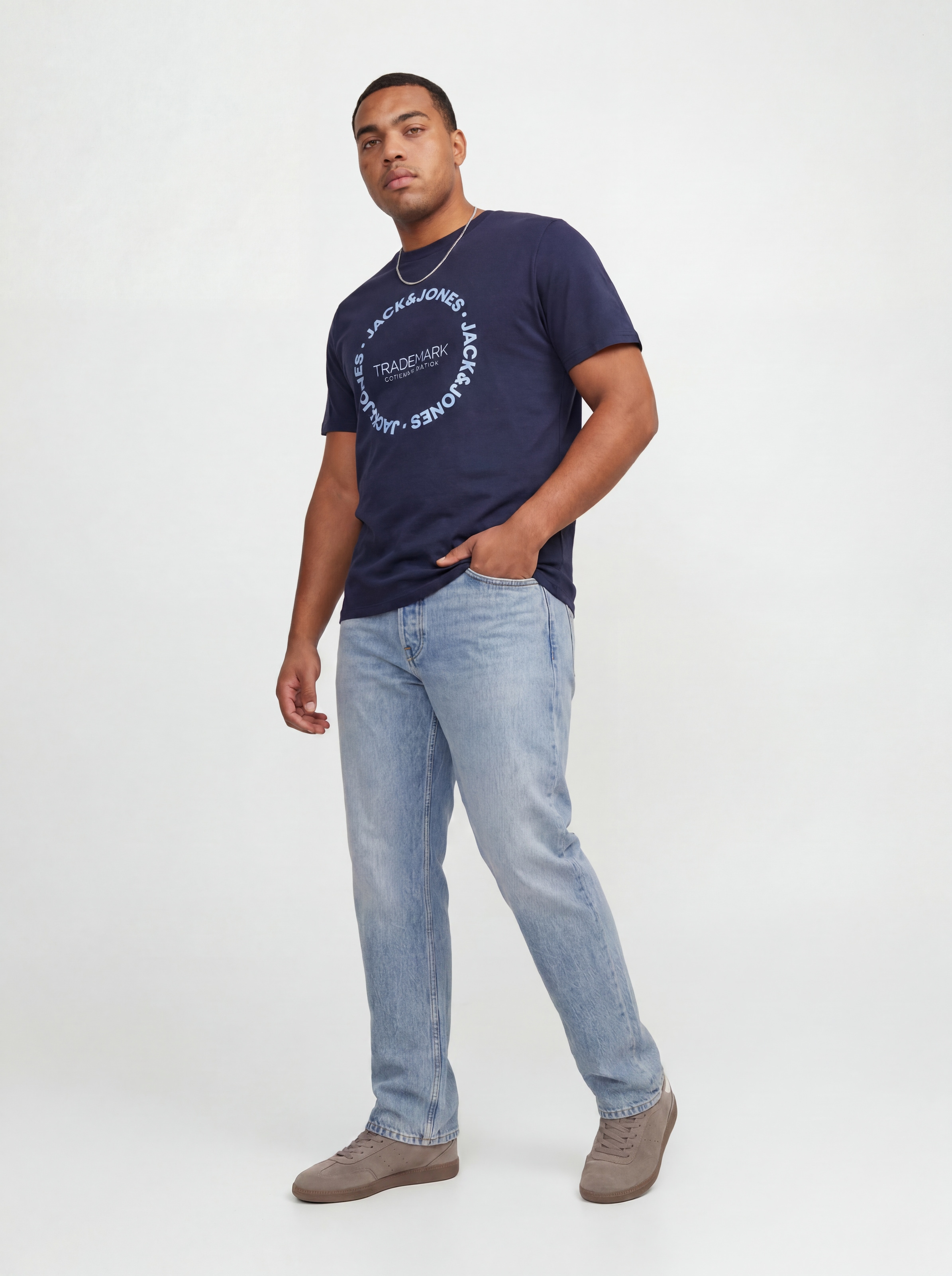 Jack & Jones PlusSize T-shirt »JJBENSON TEE SS CREW NECK PLS« coton, coupe régulière