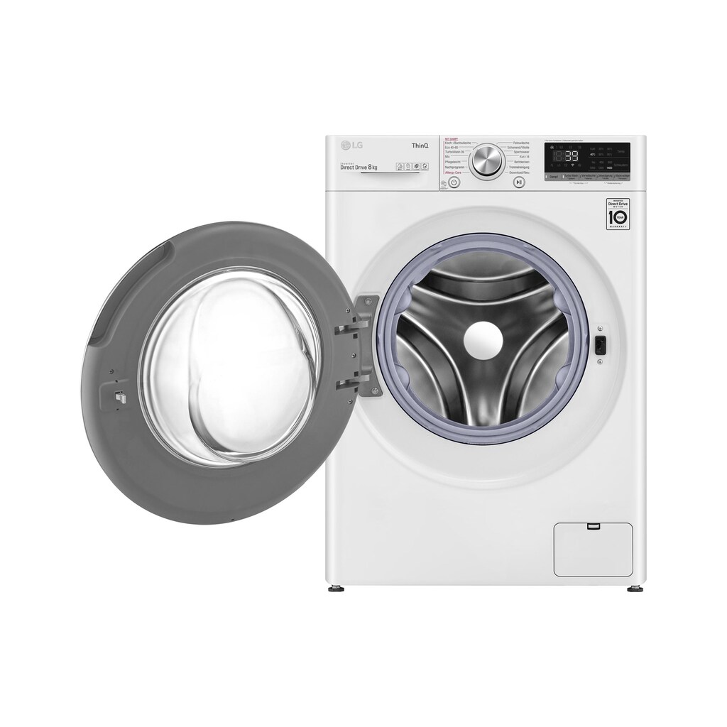 LG Waschmaschine »F4WV708P1E, Links«, F4WV708P1E, Links, 8 kg, 1300 U/min