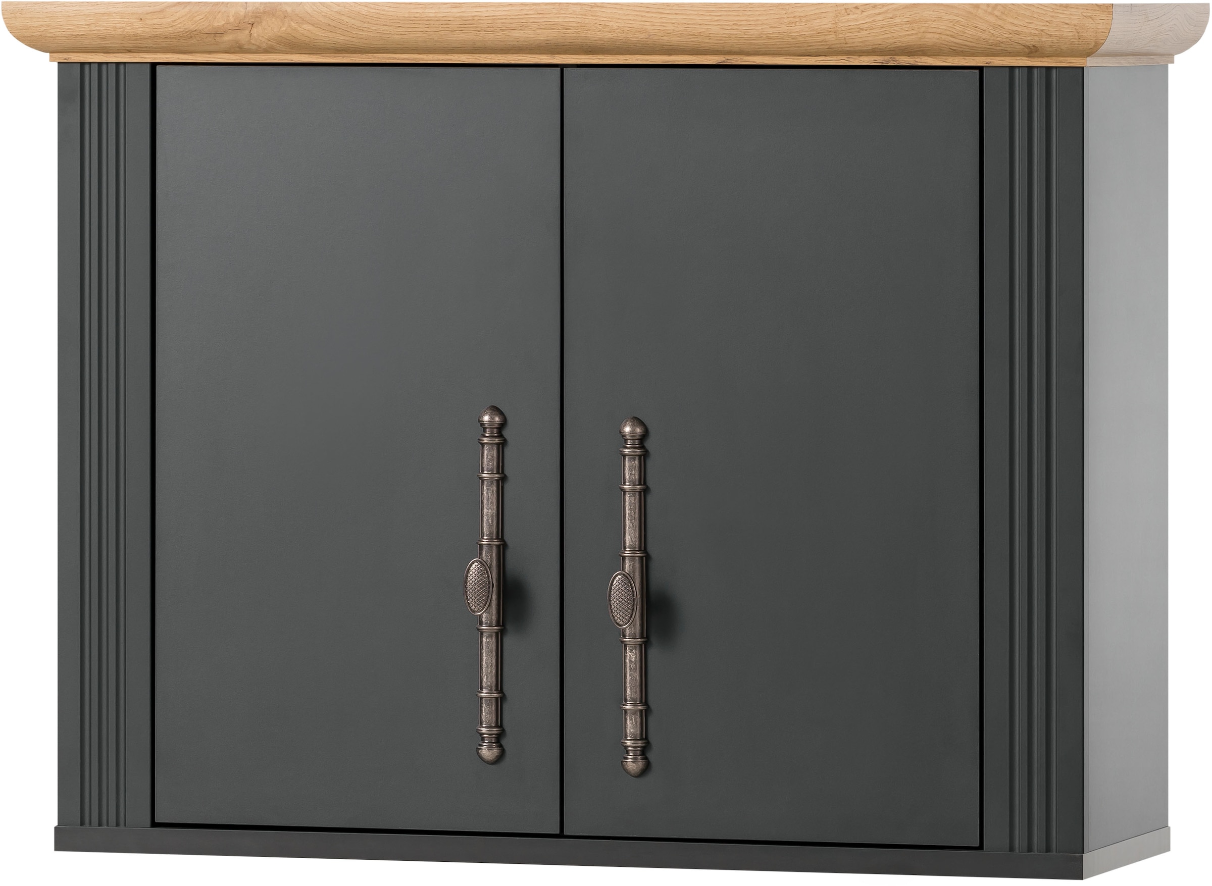 GOODproduct Küchenzeile »KS-Westminster, Pantryküche im Landhaus Stil, hochwertige Metallgriffe« Set,  Breite 164 cm, Kommode, Wandpaneel, Hängeschrank und Herdumbau