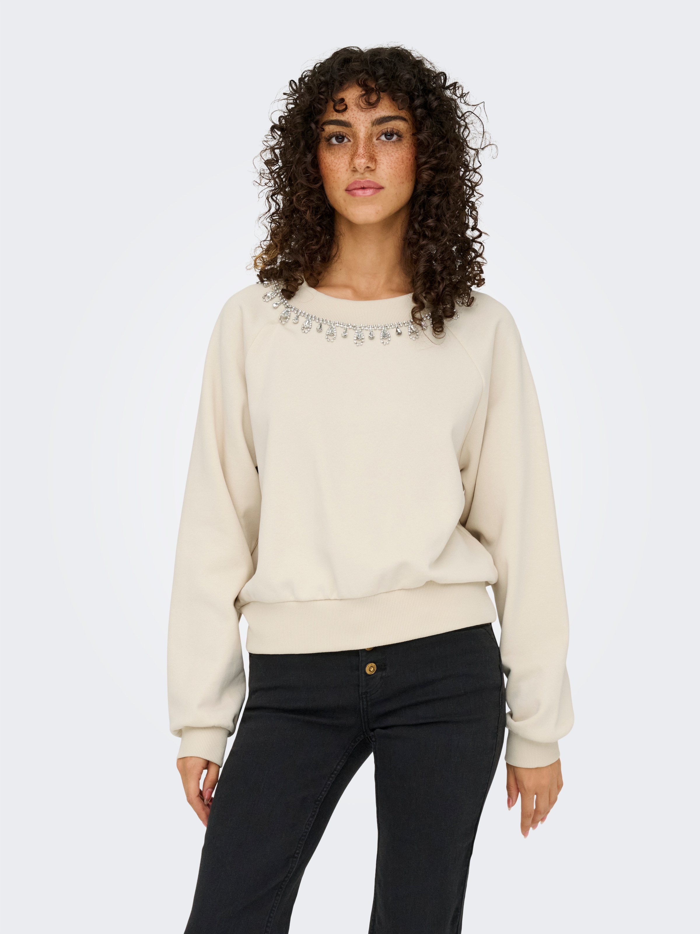 Image of ONLY Sweatshirt "ONLJETT L/S O-NECK EMB. BOX SWT"