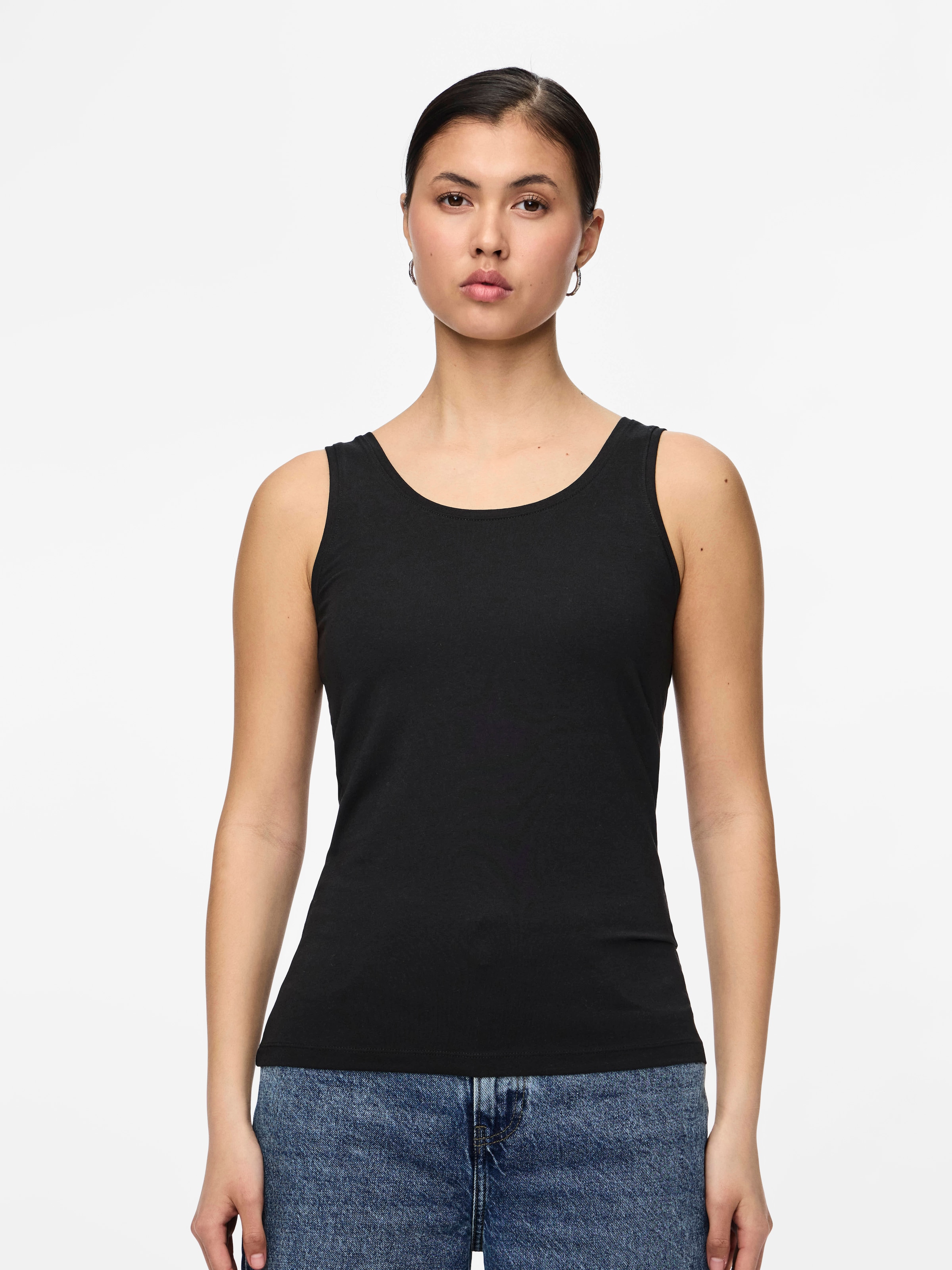 pieces Tanktop »PCSIRENE TANK TOP JRS NOOS« Baumwollmischung, slim fit