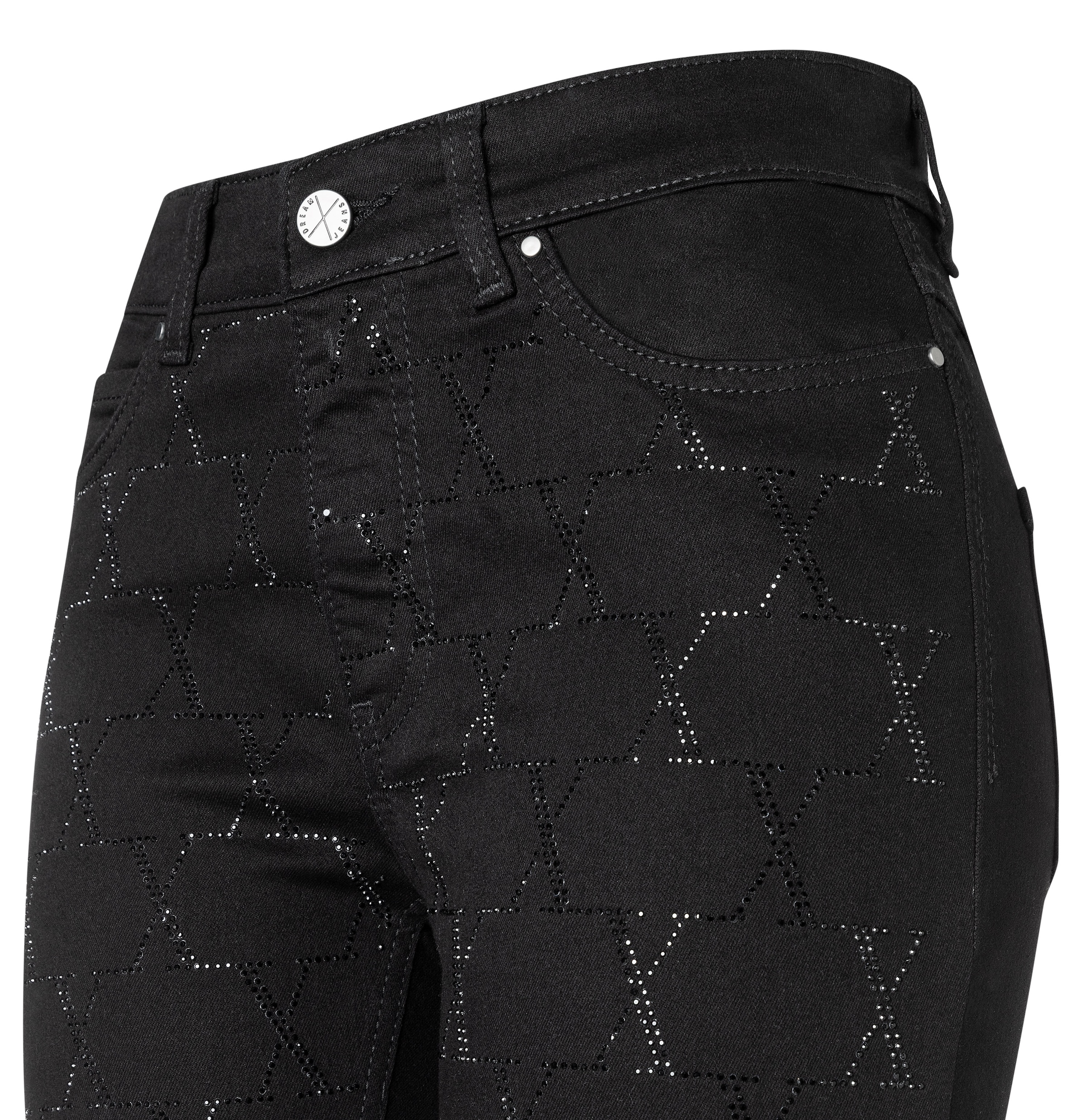 MAC Skinny-fit-Jeans »DREAM SKINNY chain glitter« mit Glitzersteine Muster